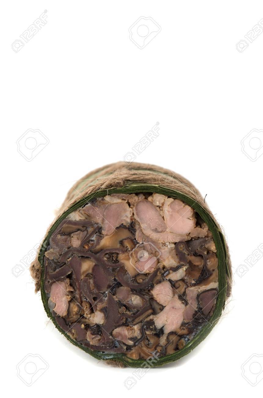 Vietnamese Head Cheese Roll Wrapped Under Banana Leaf Stock Photo Picture And Royalty Free Image Image Vietnamese Head Cheese Roll Wrapped Under Banana Leaf Stock Photo Picture And Royalty Free Image Image