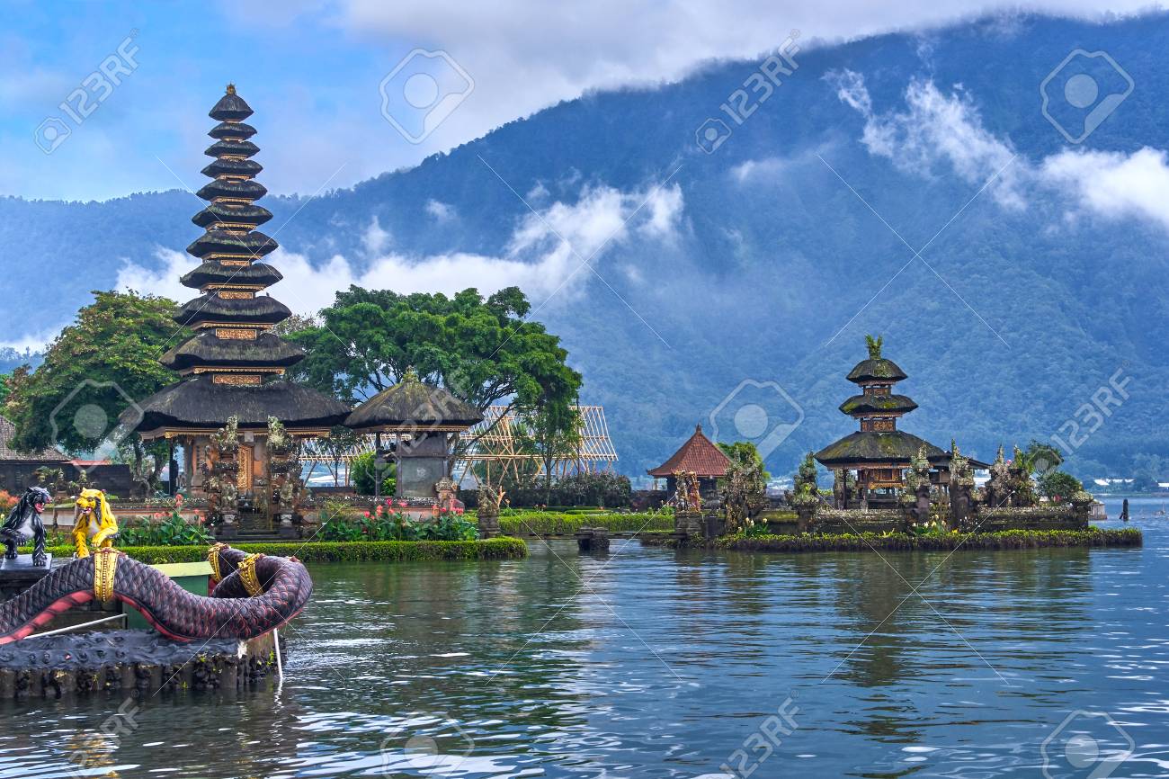 Pura Ulun Danu Beratan Temple On Bali Island Indonesia Stock