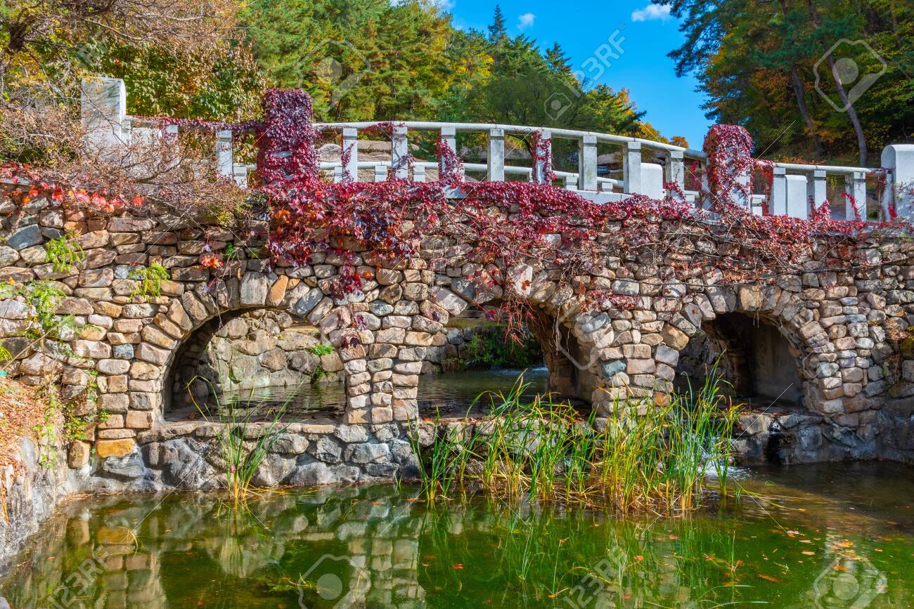 Stone Bridge At Andong Folk Village Near Woryeonggyo Bridge In Stock Photo Picture And Royalty Free Image Image