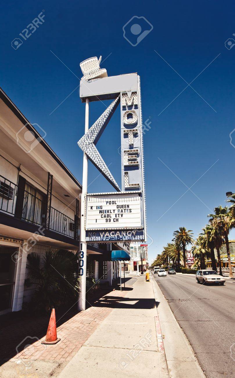 Old Motel Sign On Route 66 Usa