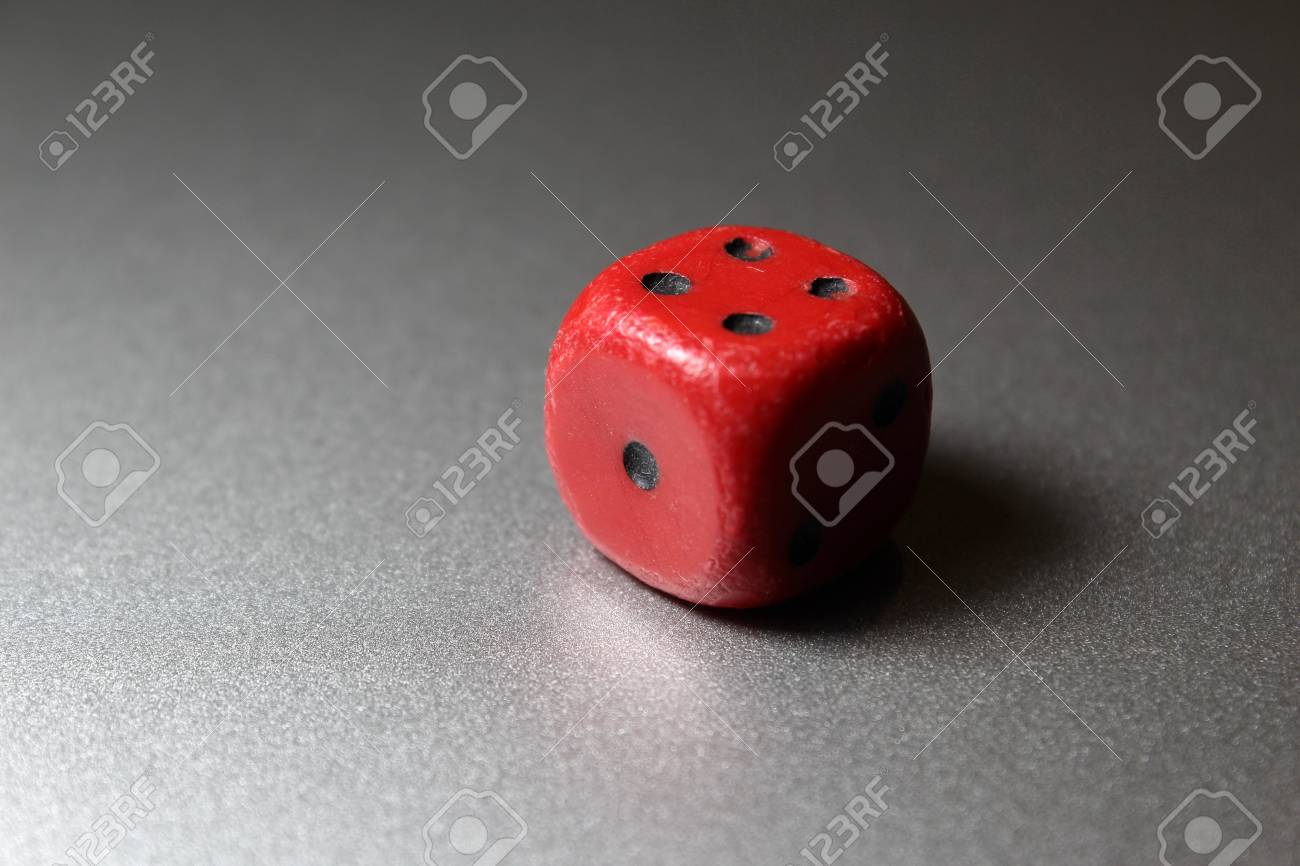 サイコロ 白 赤い点 ダイス サイコロ大 6個組（約16mm） 1赤目（黒と同じ