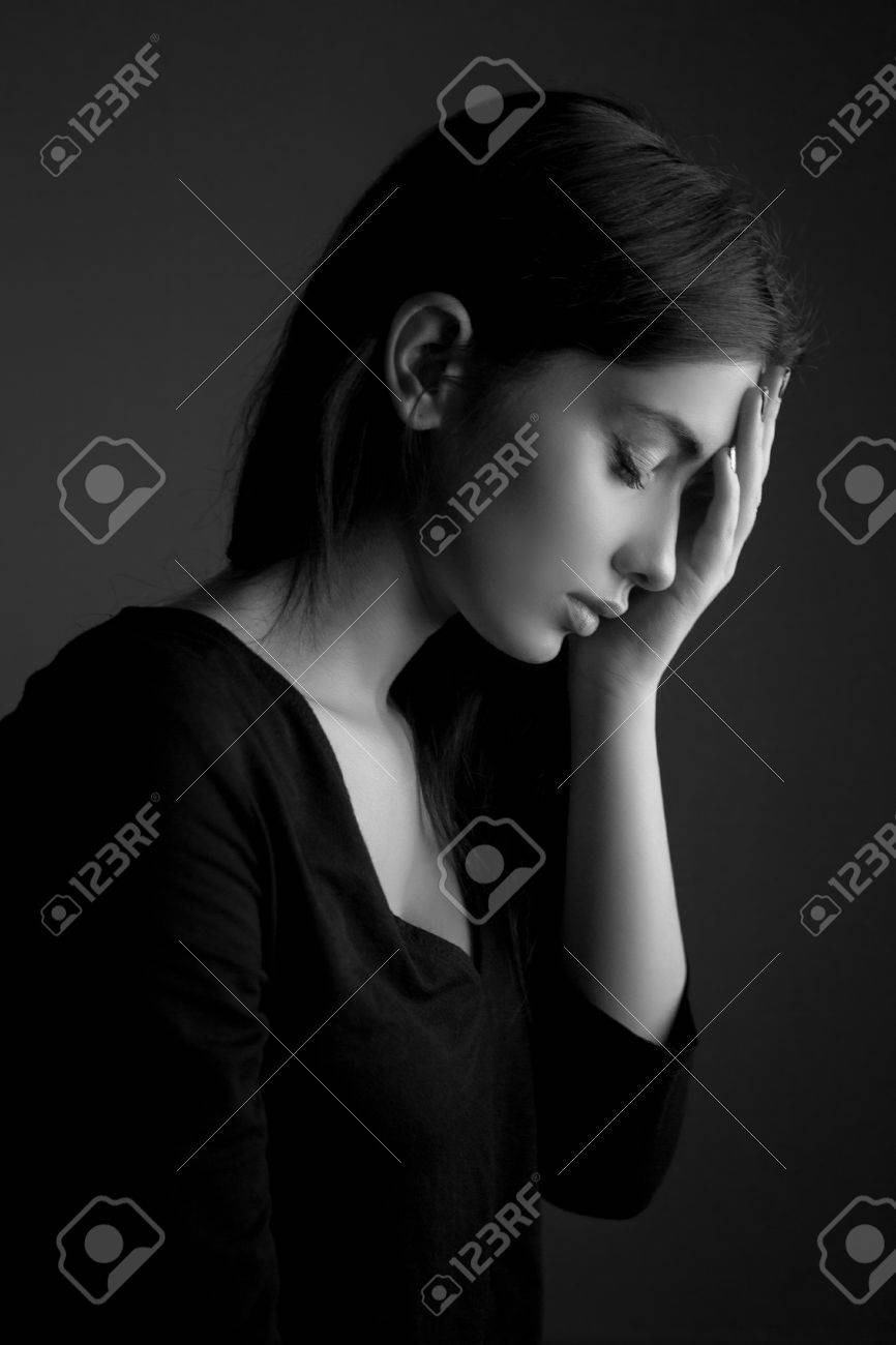 Depression Notion Triste Femme De L Adolescence Banque D Images Et