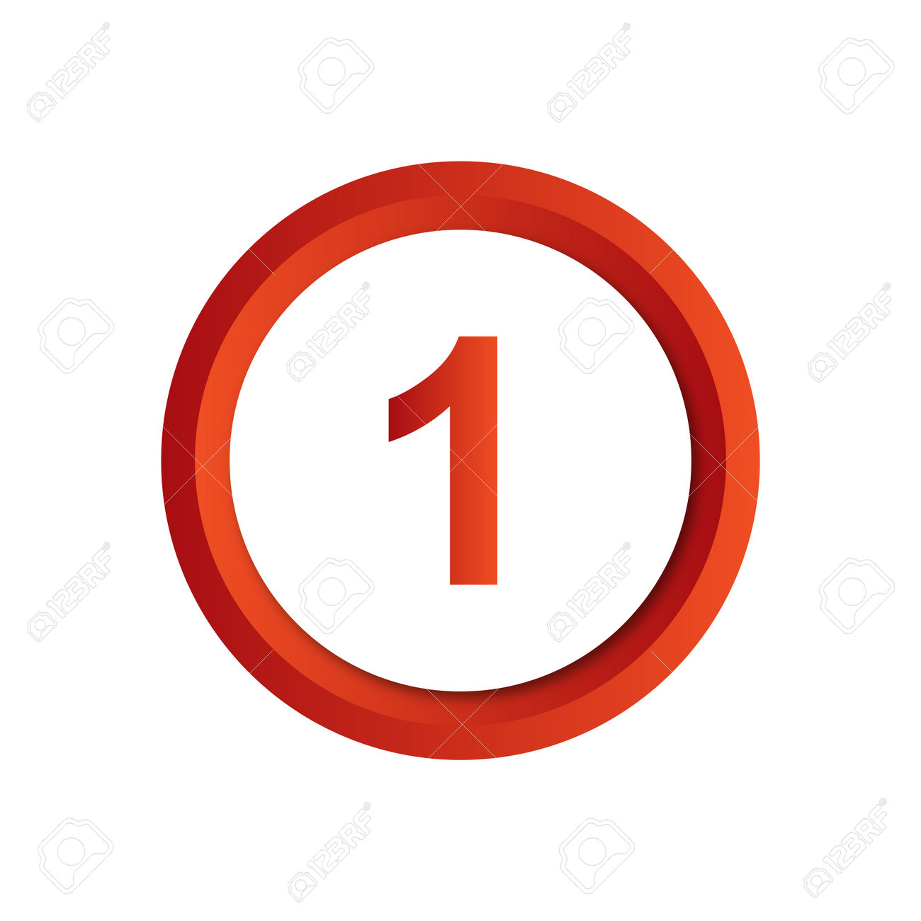 Number 1 Icon, Vector Illustration. Flat Design Style, Red Color Royalty  Free SVG, Cliparts, Vectors, and Stock Illustration. Image 198211527.