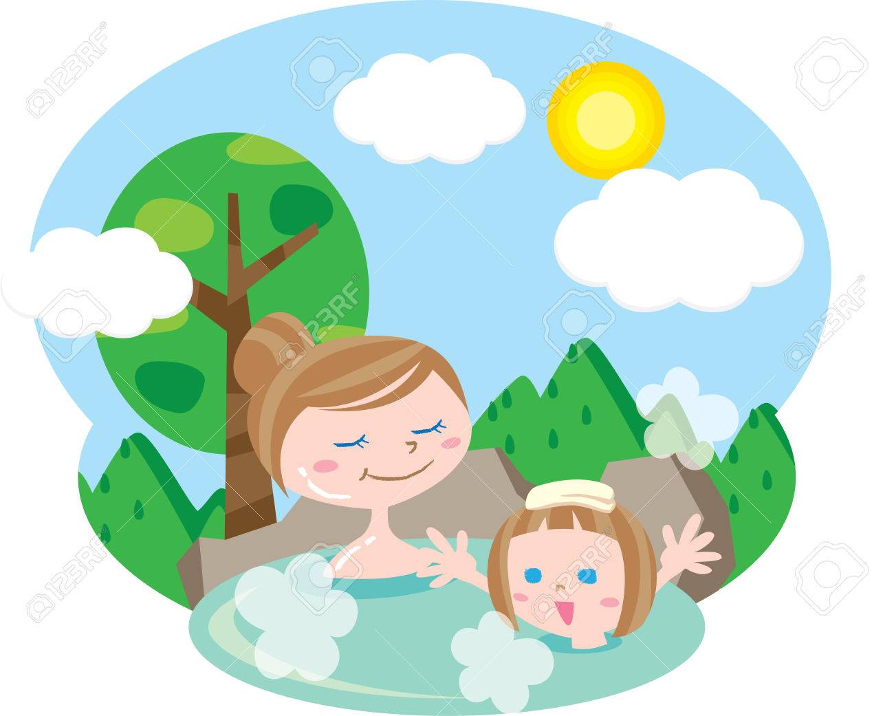 温泉のイラスト素材 ベクタ Image