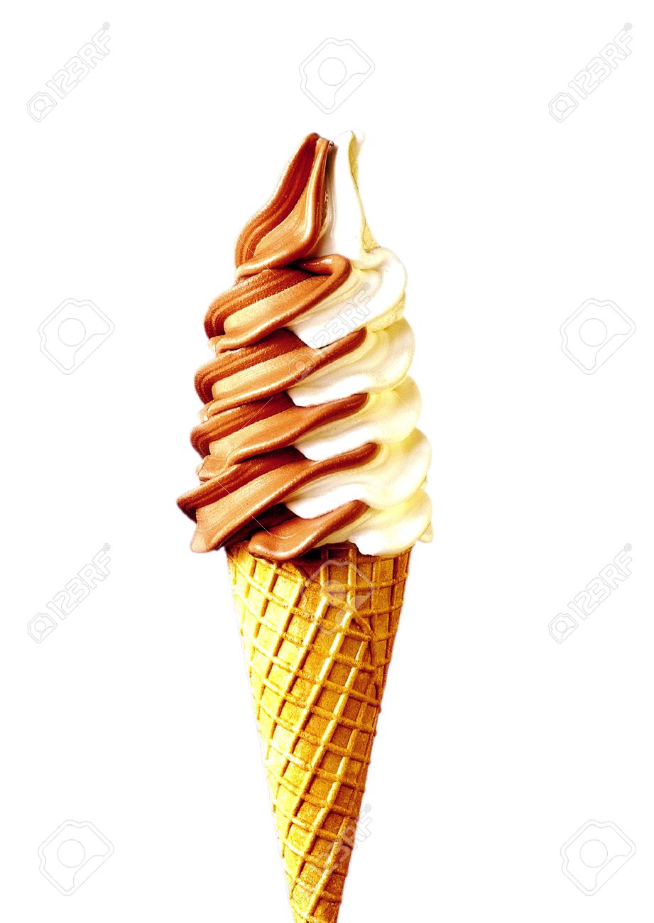 Mixed Vanilla And Chocolate Flavour Ice Cream Cone Stock Photo, Picture and  Royalty Free Image. Image 24602815., image size:921x1300