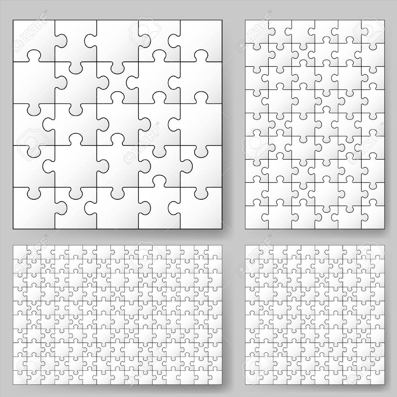 Varios Tamaños De Rompecabezas. Ilustración Para El Diseño Ilustraciones Vectoriales, Clip Art Vectorizado Libre De Derechos. Image 14331379.