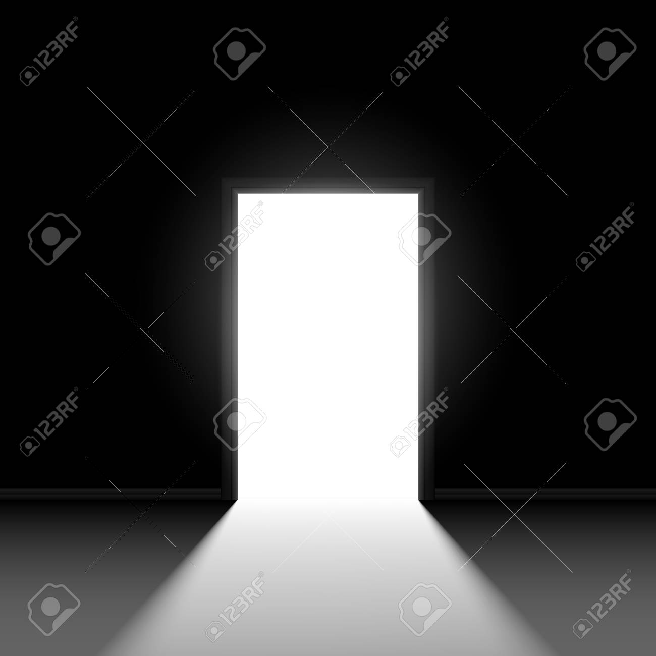 抽象的な開いたドア 黒の背景イラストのイラスト素材 ベクタ Image 18264617