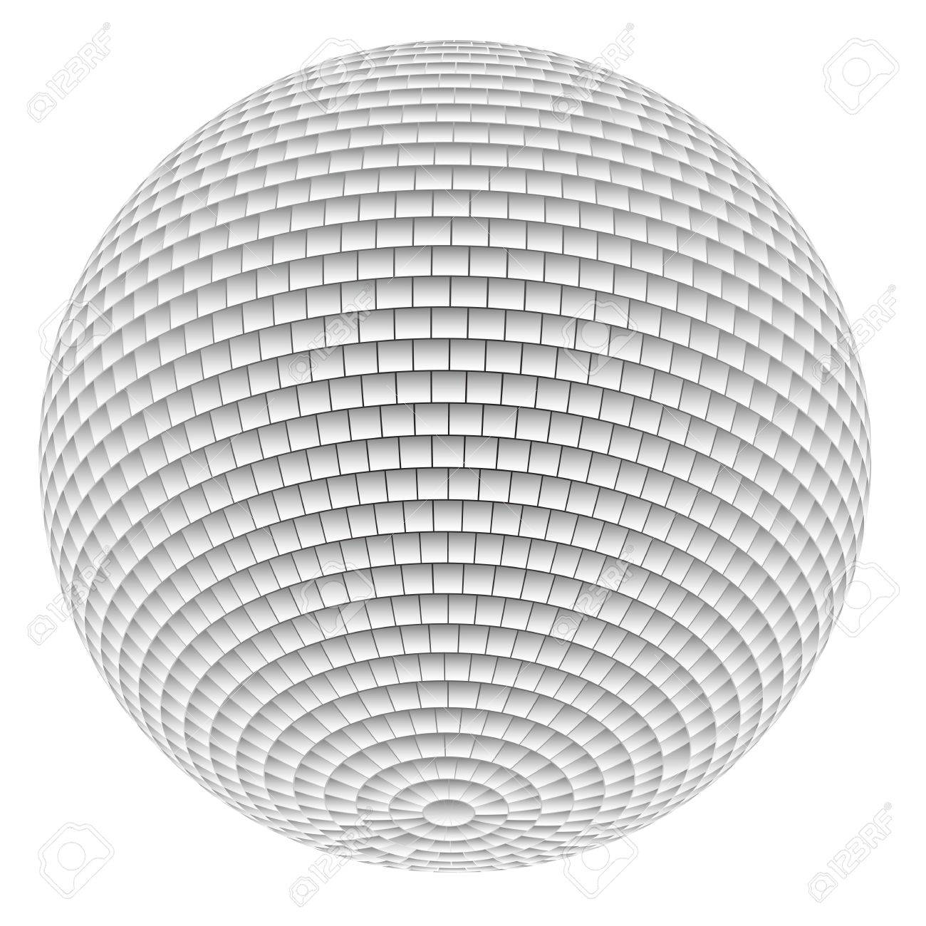 White Disco Ball On White Background For Design Royalty Free Cliparts, Vectors, And Stock Illustration. Image 20332576.