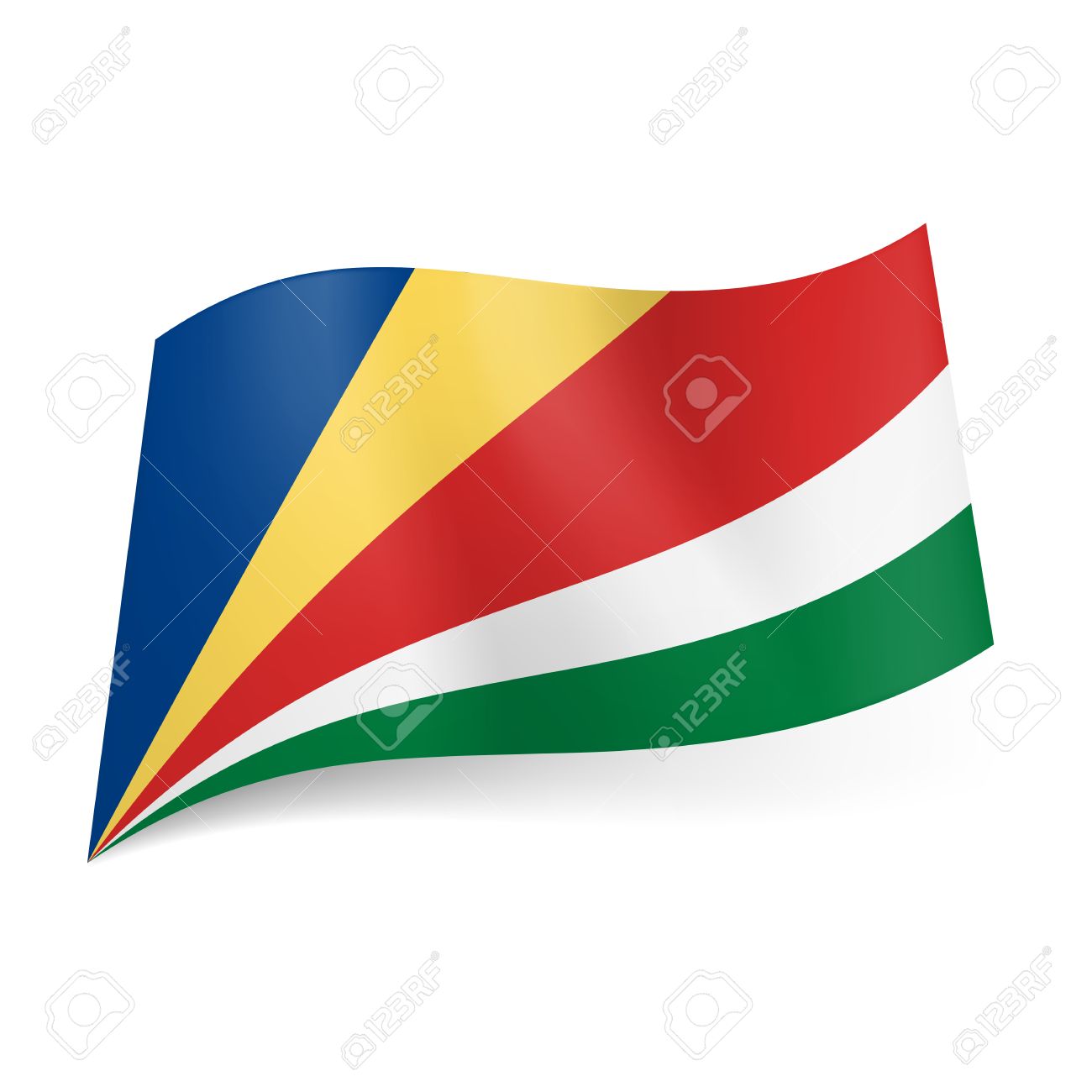 National Flag Of Seychelles Oblique Blue Yellow Red White And Green Stripes Royalty Free Svg Cliparts Vectors And Stock Illustration Image