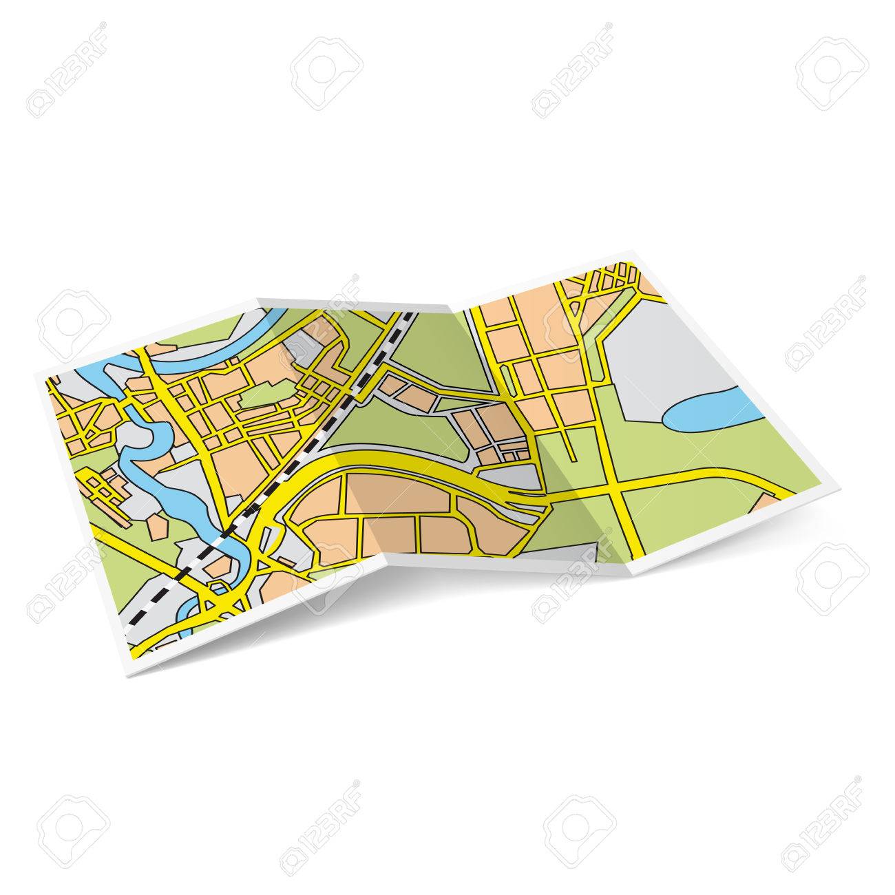 design of city map booklet on white background stock vector 25942926