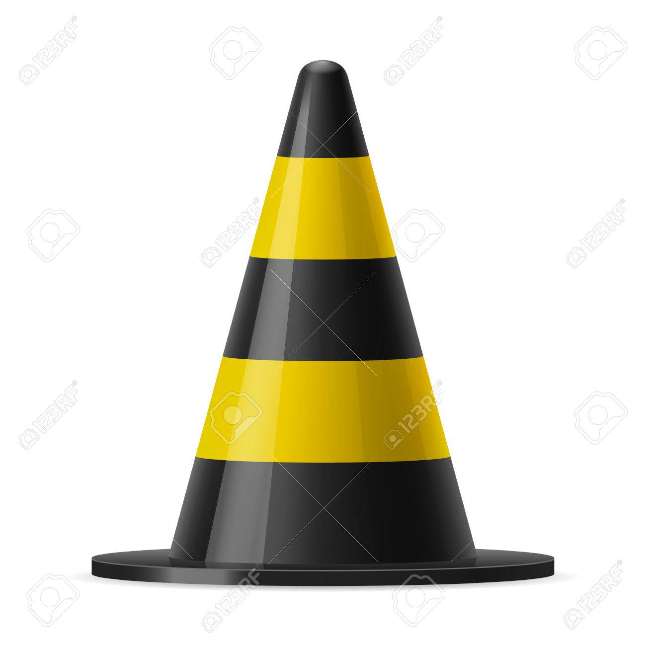 黒と黄色のトラフィックのパイロン 道路工事や事故時 Safey 用記号のイラスト素材 ベクタ Image 黒と黄色のトラフィックのパイロン 道路工事や事故時 Safey 用記号のイラスト素材 ベクタ Image