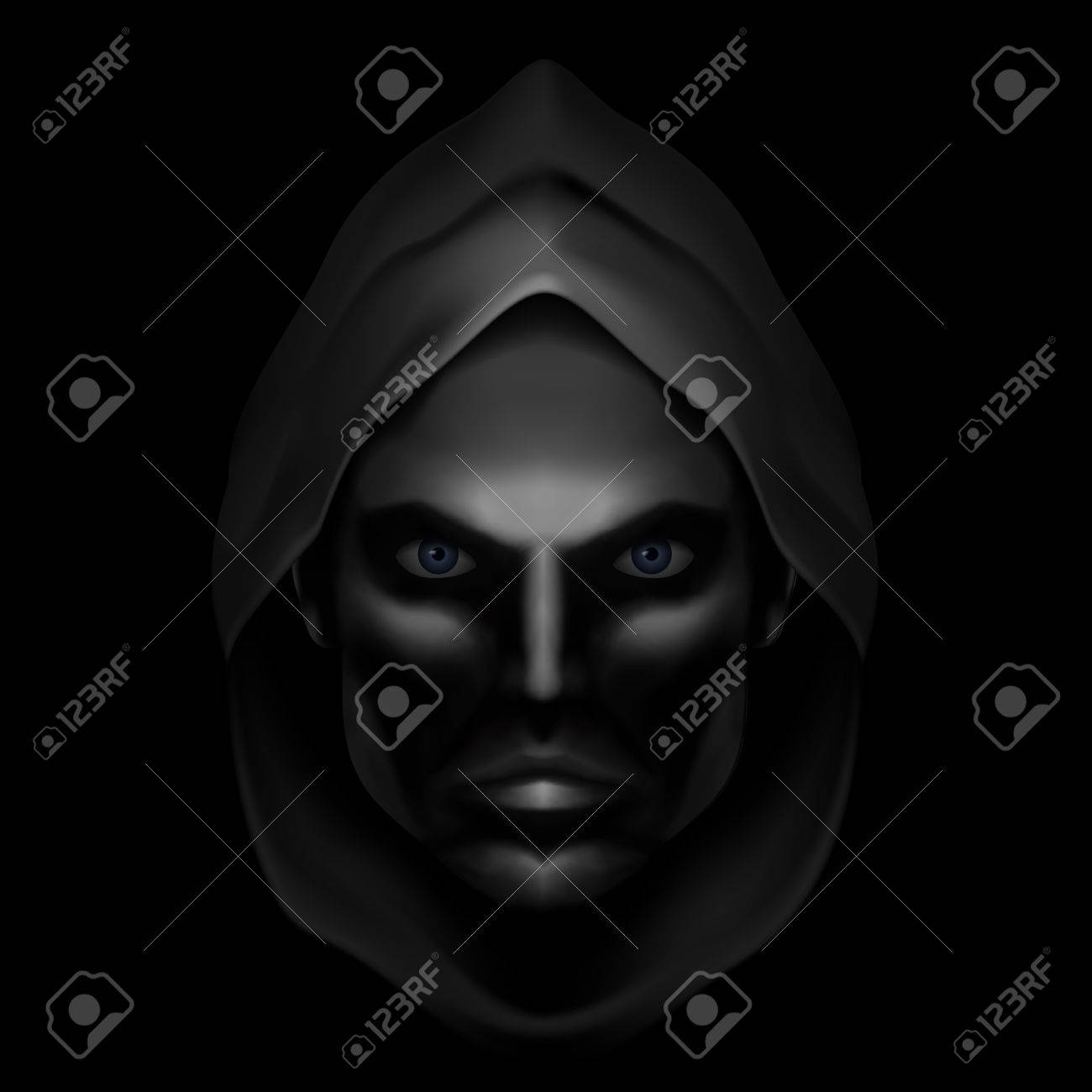 serious male face logo