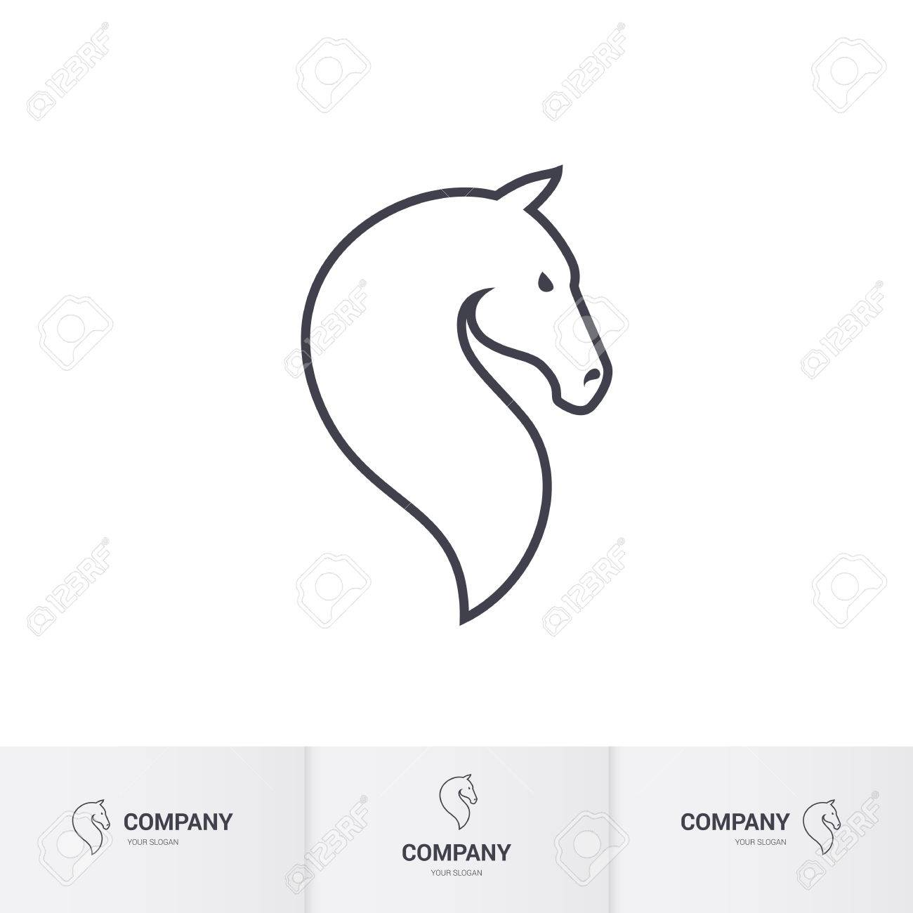 stylized horse head for mascot template royalty free cliparts template horse