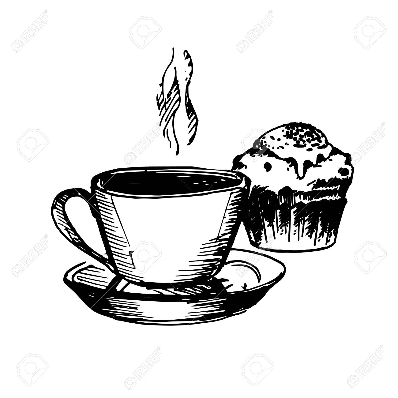 コーヒー カップとケーキの手描きのスケッチ ビンテージのスケッチ バナー ラベル ポスターに最適のイラスト素材 ベクタ Image 6706 コーヒー カップとケーキの手描きのスケッチ ビンテージのスケッチ バナー ラベル ポスターに最適のイラスト素材 ベクタ Image 6706