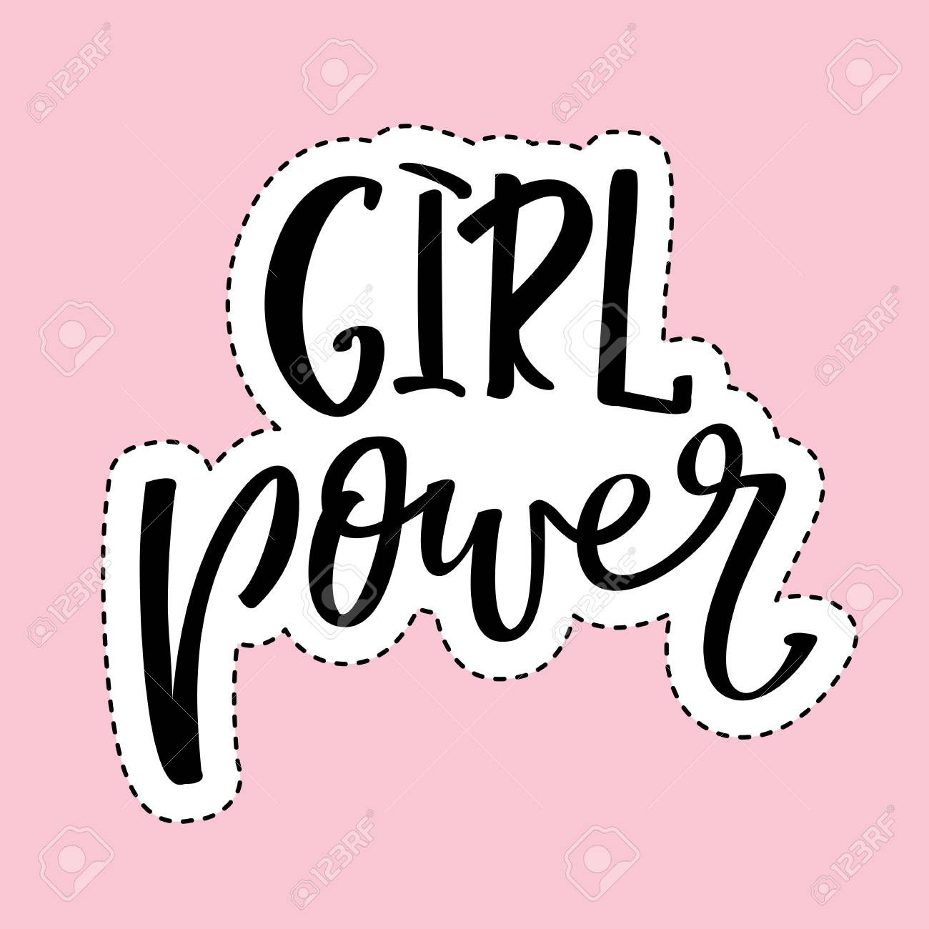 girl power inspirational quote feminism quote hand lettering