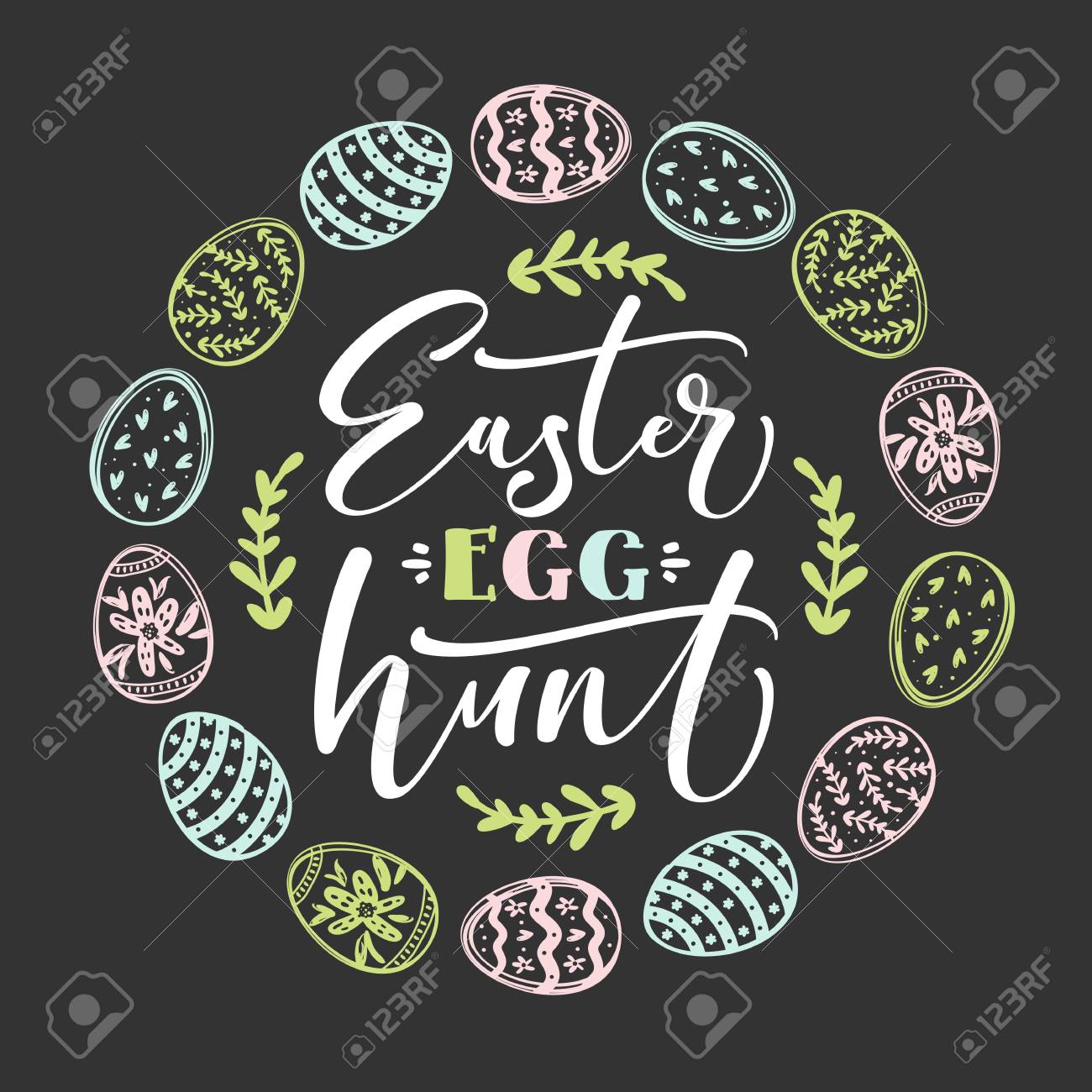 easter egg hunt invitation template royalty free cliparts vectors easter egg hunt invitations