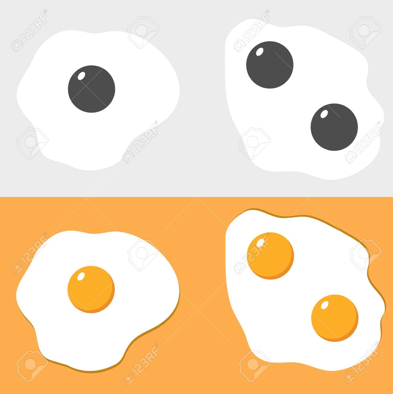 Scrambled Eggs Flat Design Vector Illustration Vector Royalty Free Cliparts Vectors And Stock Illustration Image