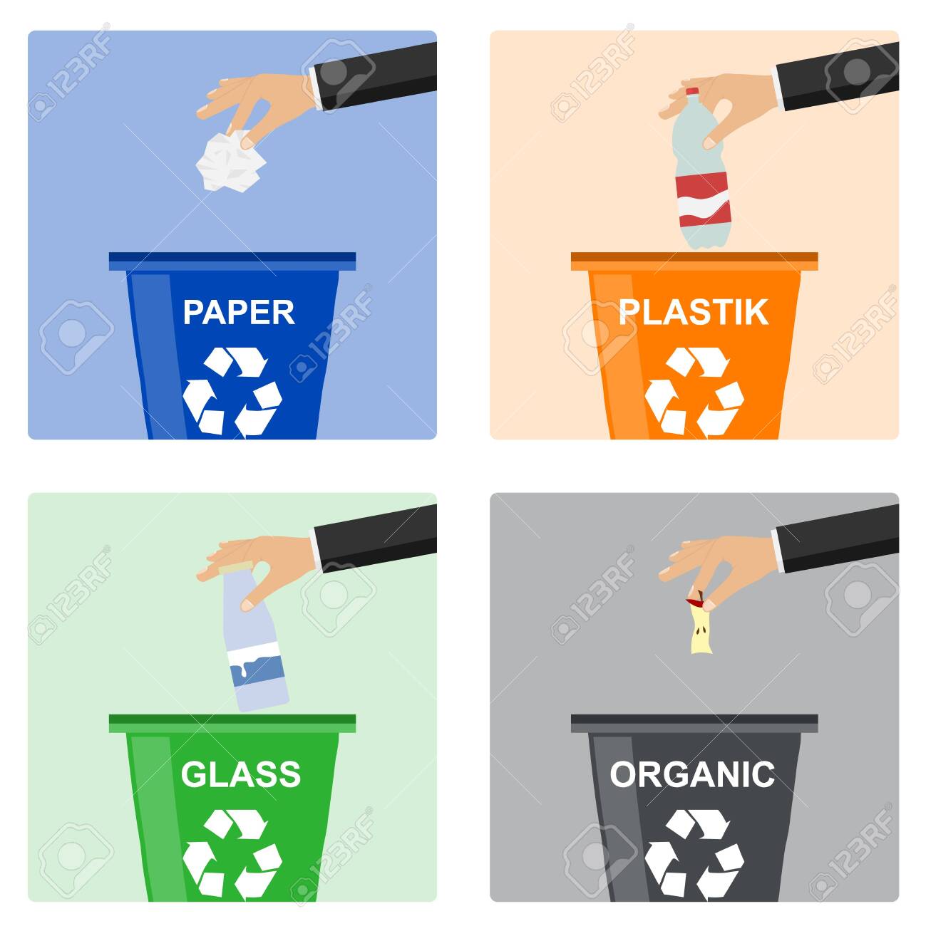 Man hand throws garbage into a plastic container. Hand of man throwing garbage into organic container. Concept of garbage processing. - 122402645 Man hand throws garbage into a plastic container. Hand of man throwing garbage into organic container. Concept of garbage processing. - 122402645