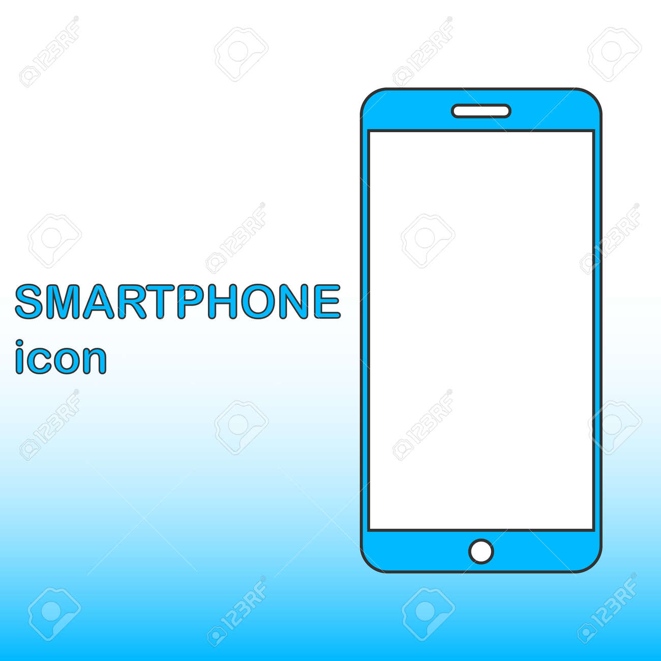 Realistic smartphone icon in flat design. Smartphone designer icon. Vector illustration. Vector. - 167578903 Realistic smartphone icon in flat design. Smartphone designer icon. Vector illustration. Vector. - 167578903