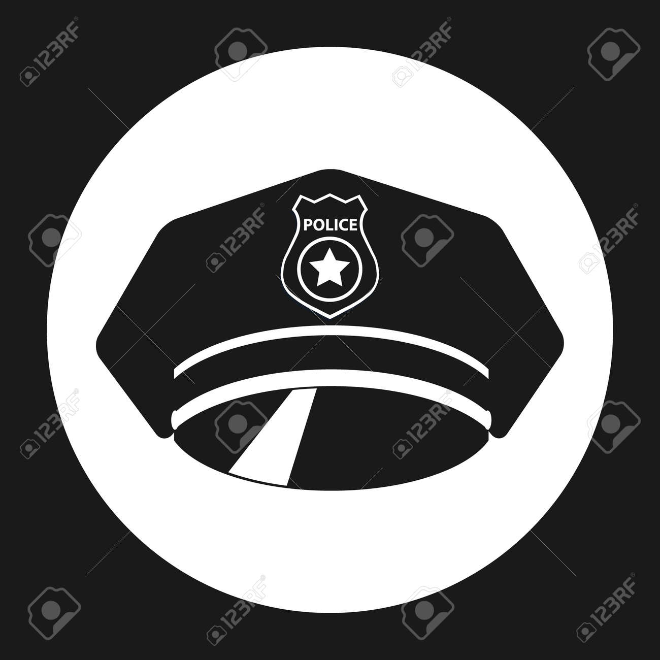 Police cap. Police cap icon. Vector illustration Vector - 167579102 Police cap. Police cap icon. Vector illustration Vector - 167579102