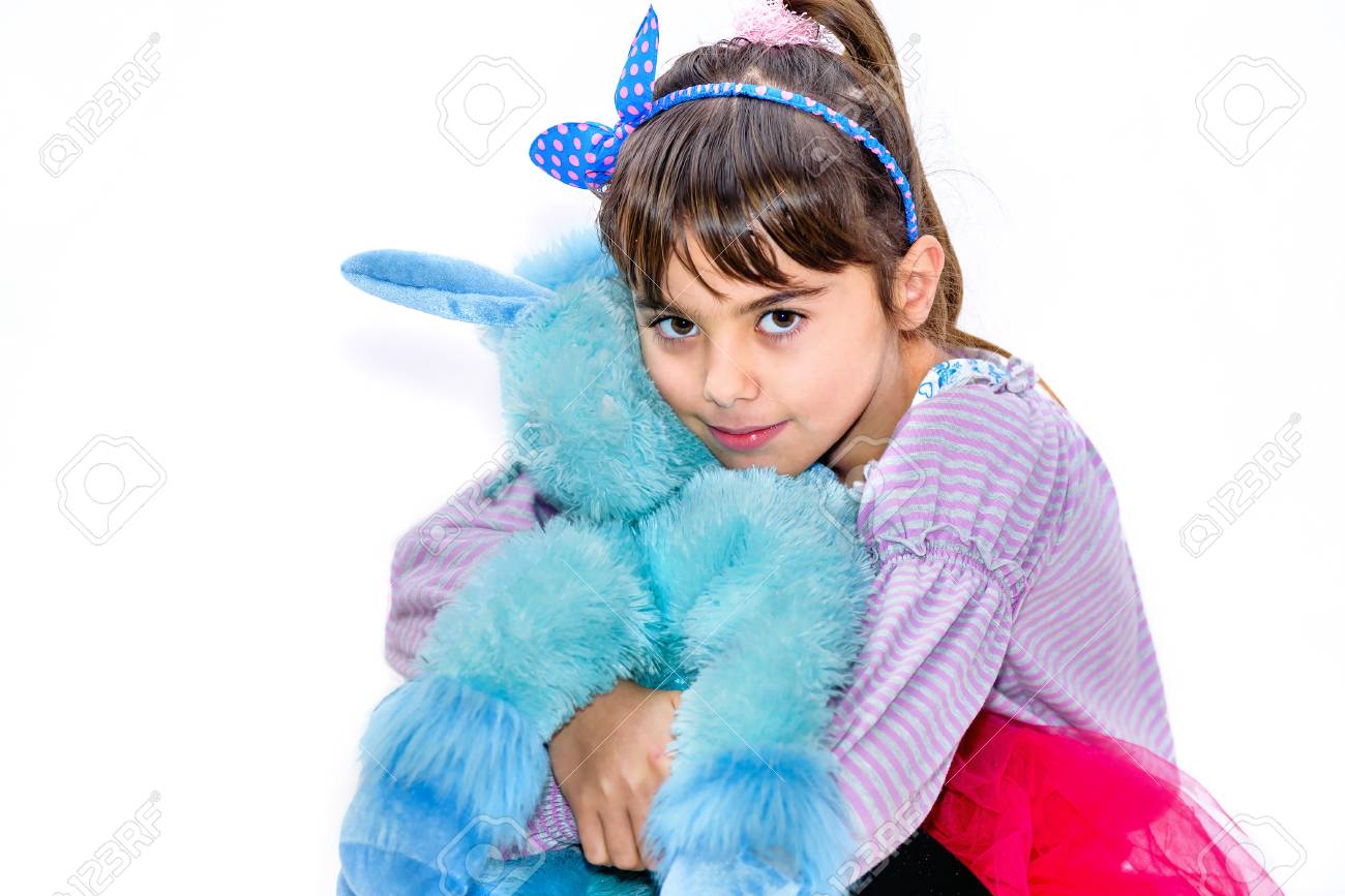 happy blue unicorn toy