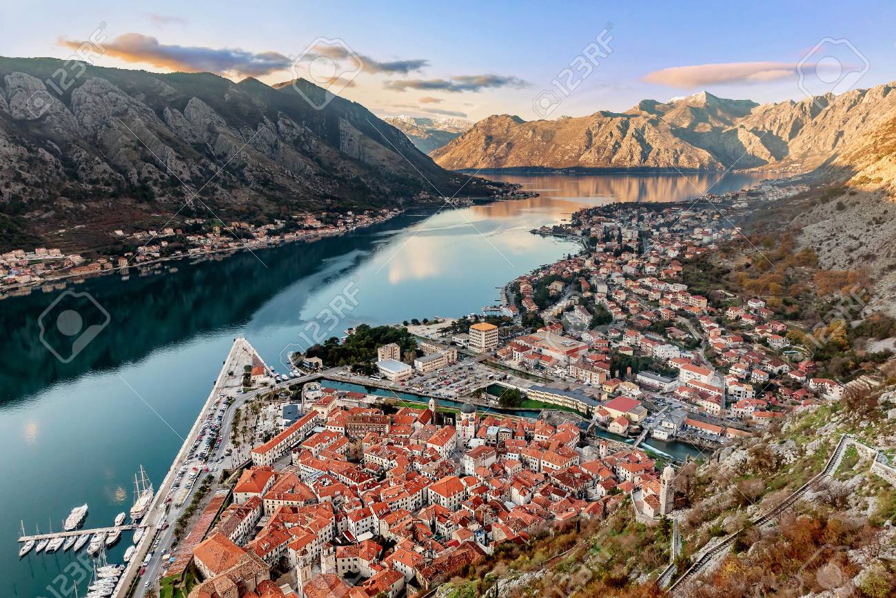 Aerial View Of The Old Town Of Kotor Montenegro Stock Photo 93055043 Aerial View Of The Old Town Of Kotor Montenegro Stock Photo 93055043