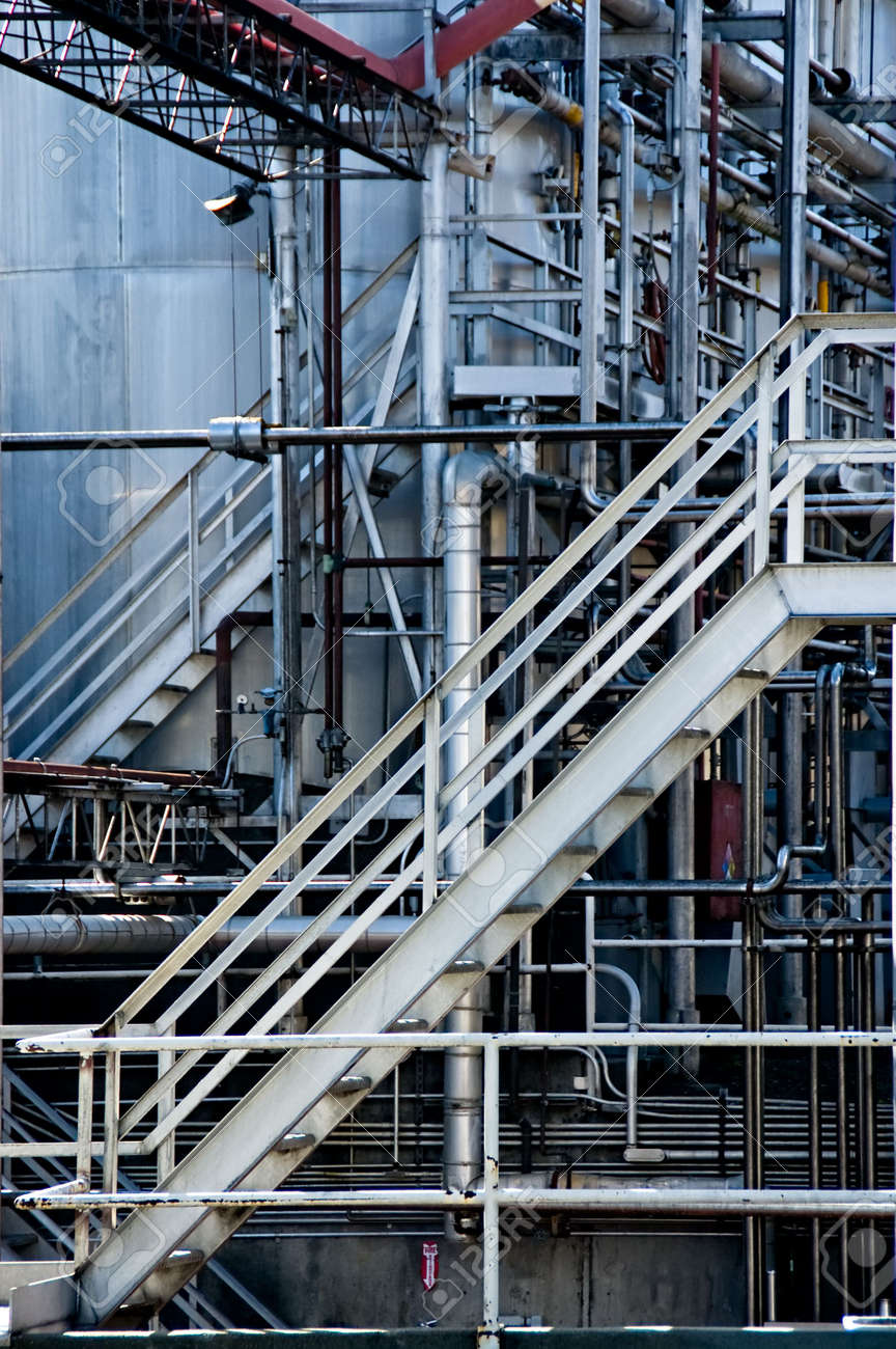 industrial scene showing the inner works of a modern winery stock inner works