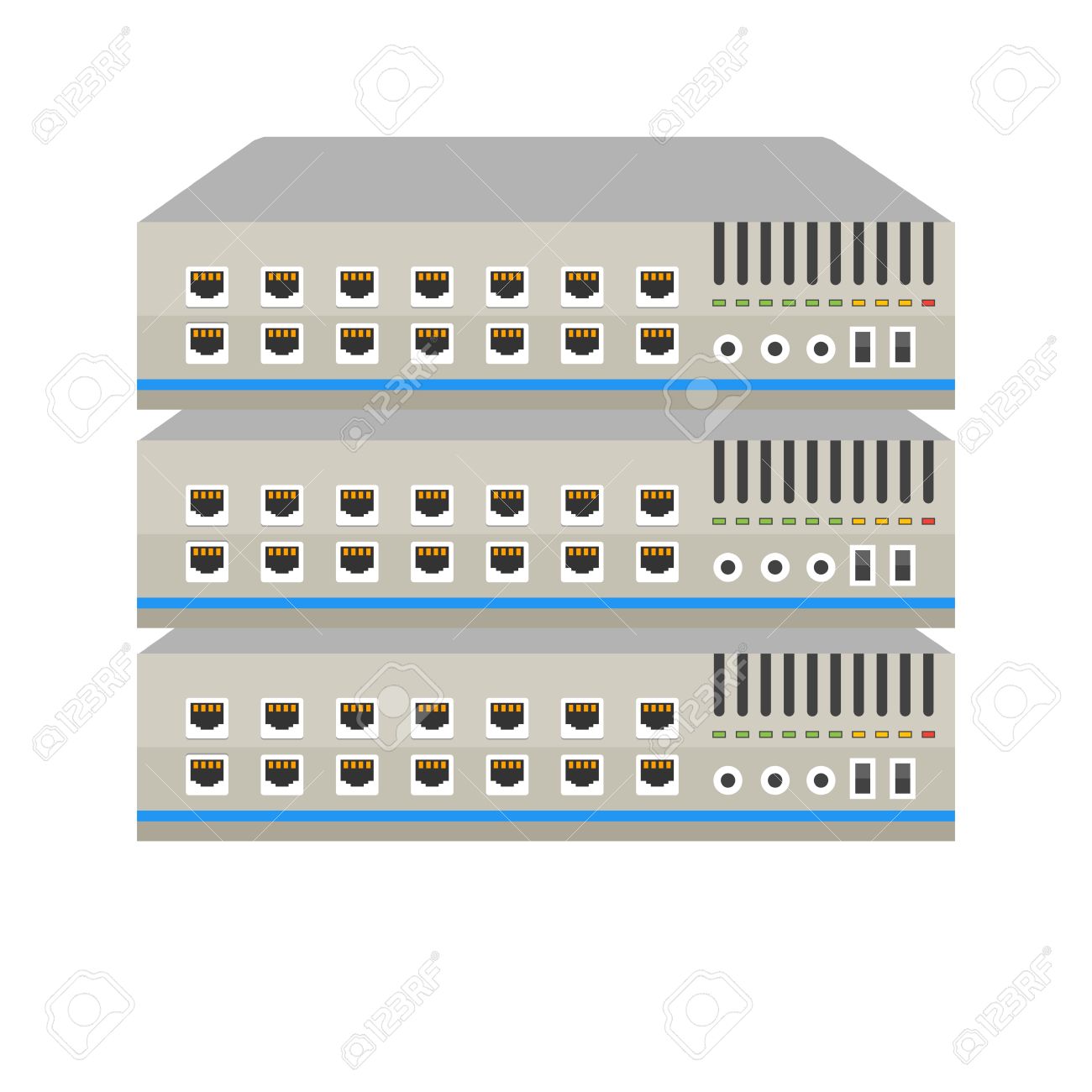 ネットワーク スイッチ ポートのアイコンの画像 のイラスト素材 ベクタ Image