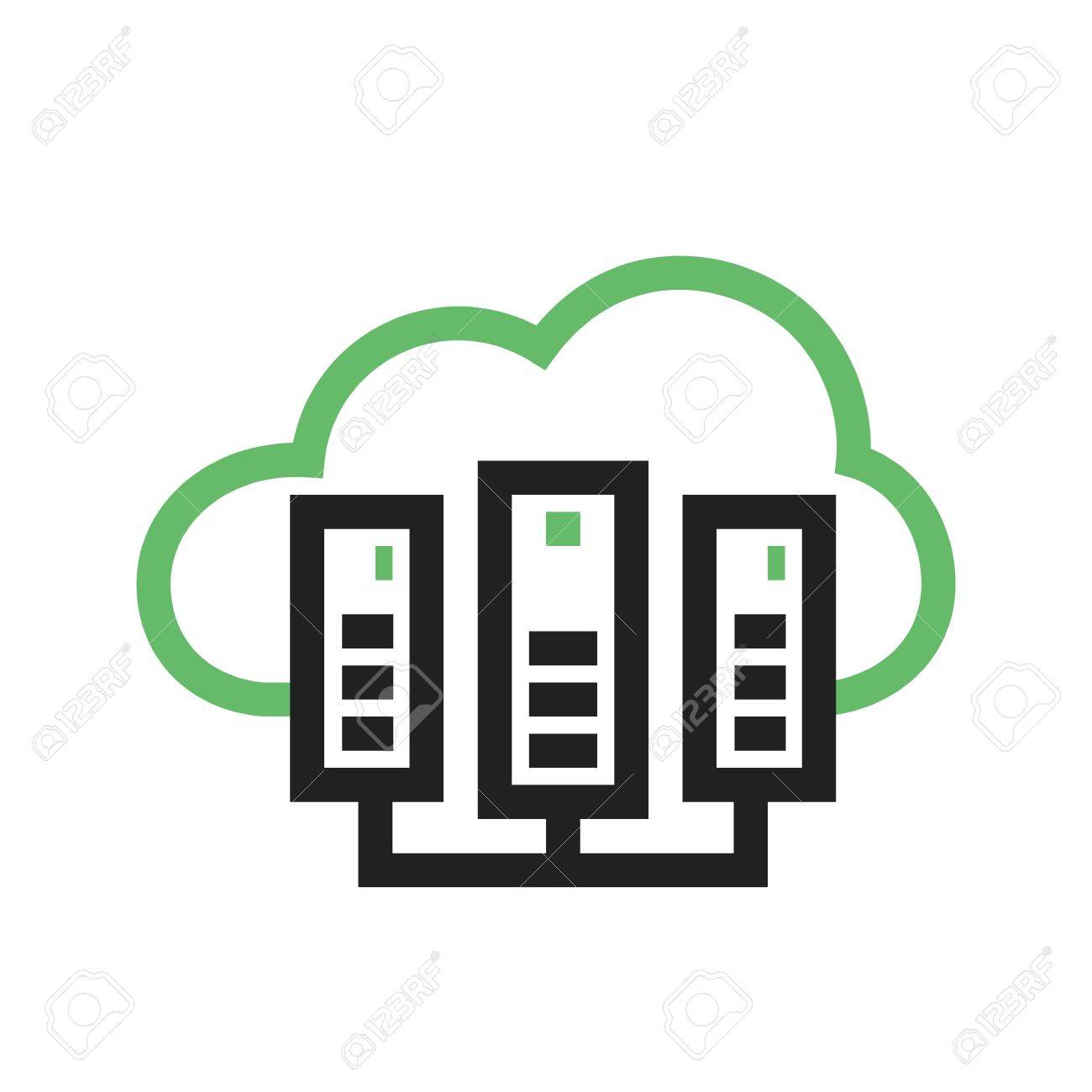 cloud computing server icon image royalty free cliparts vectors