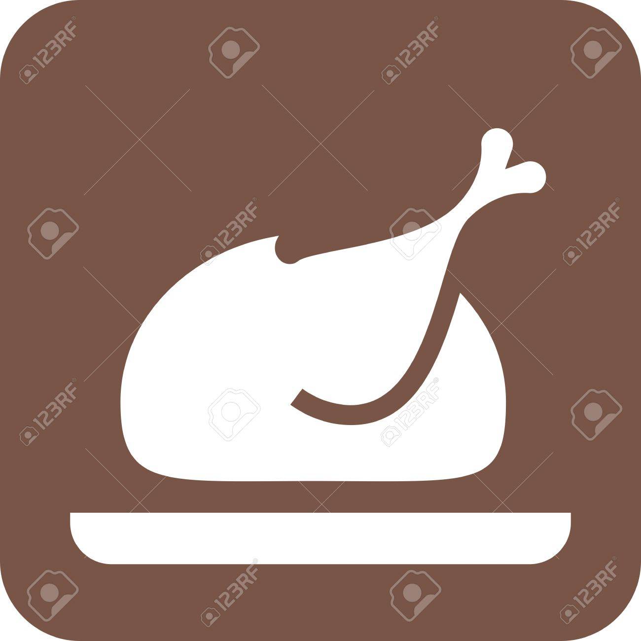 チキン ロースト 七面鳥のアイコン ベクトル画像 のイラスト素材 ベクタ Image