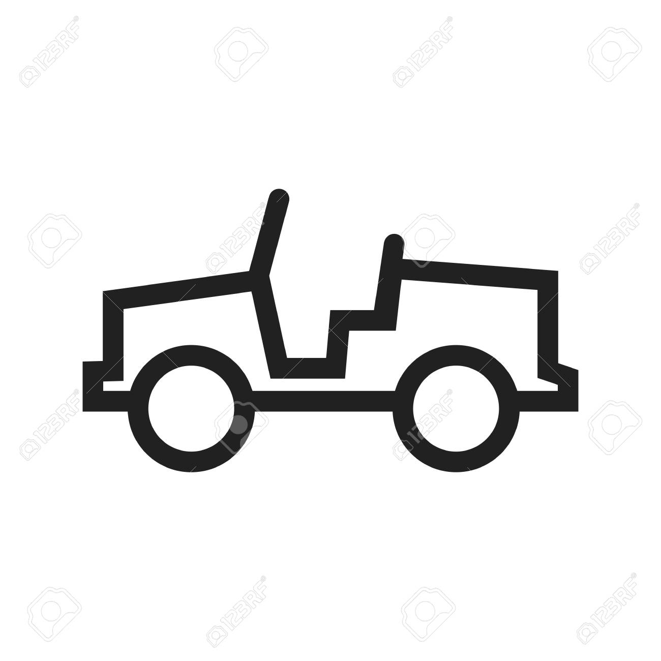 military army jeep icon vector image can also be used for