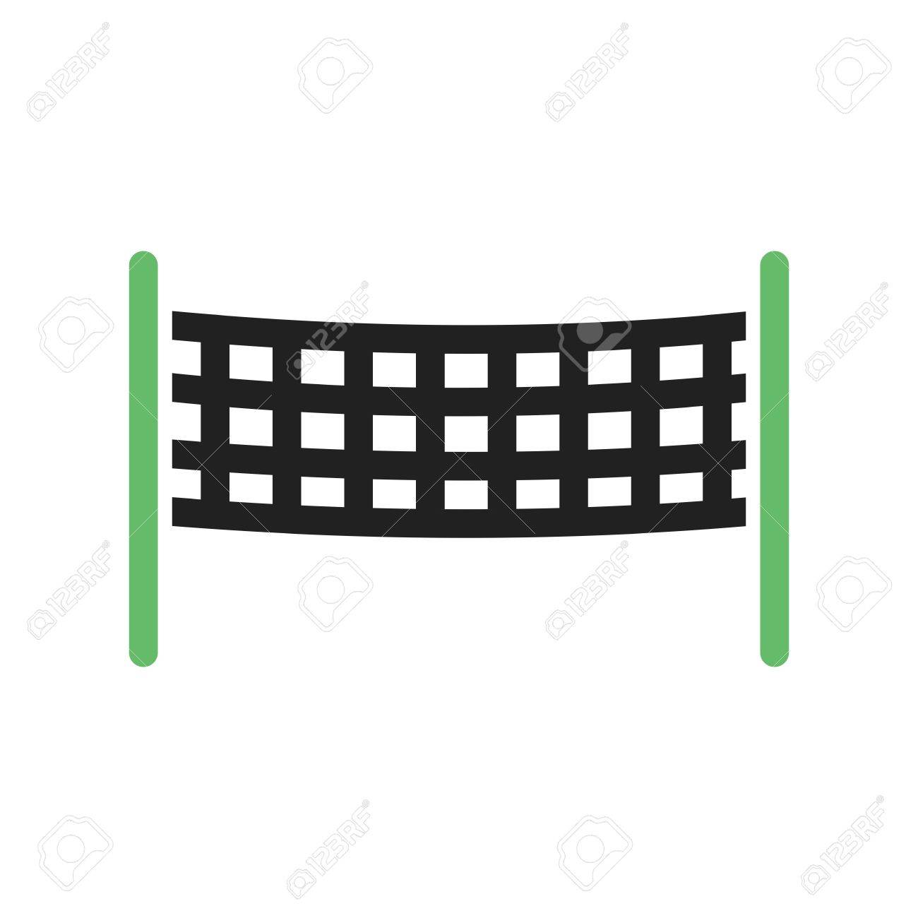 ビーチバレー ボール ゲーム ネットのアイコン ベクトル画像 夏 レクリエーションおよび楽しみの使用もできます 携帯アプリ Web アプリ 印刷媒体での使用に適しています のイラスト素材 ベクタ Image