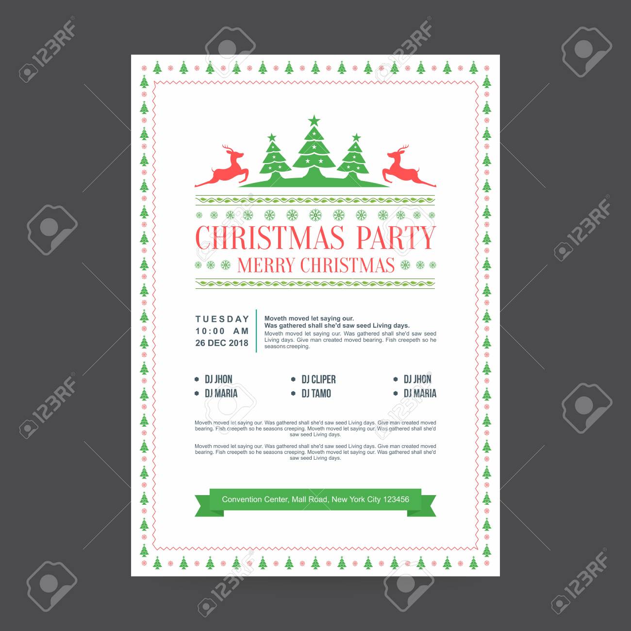 neat framed christmas party invitation postcard christmas gathering invitation