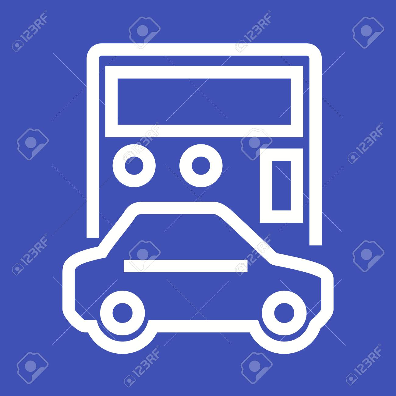 auto loan calculator in white line illustration isolated on auto loan calculator free