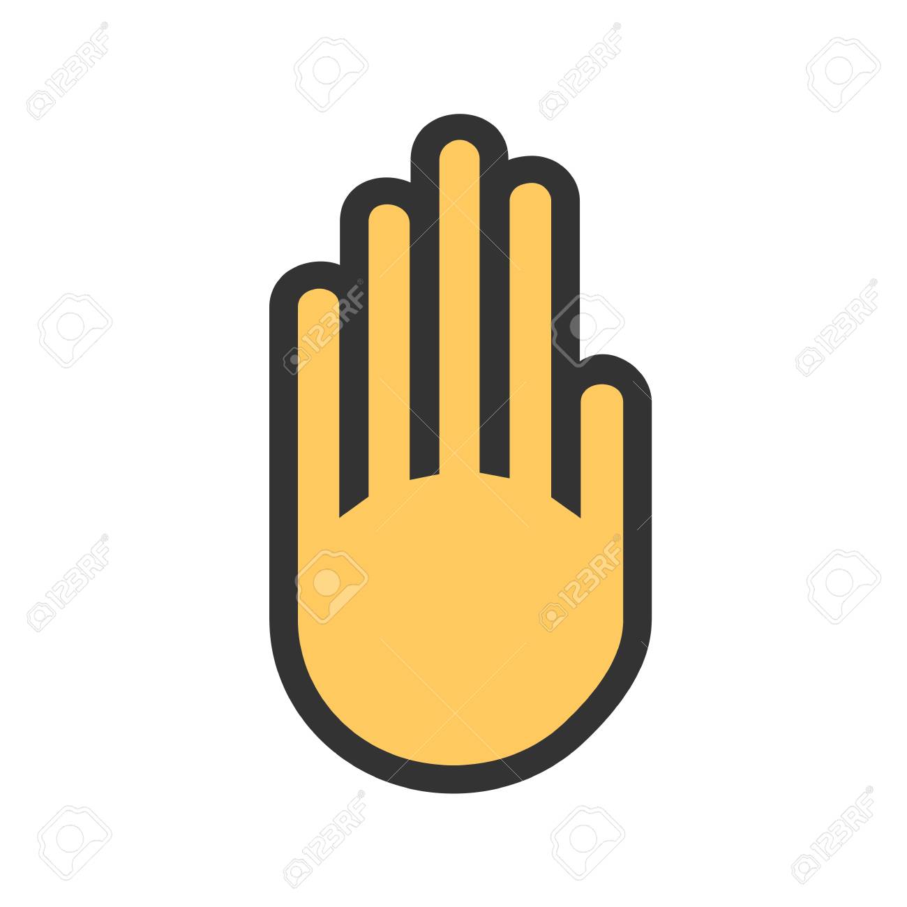 ストップハンドサインアイコン画像ベクトルイラストのイラスト素材 ベクタ Image