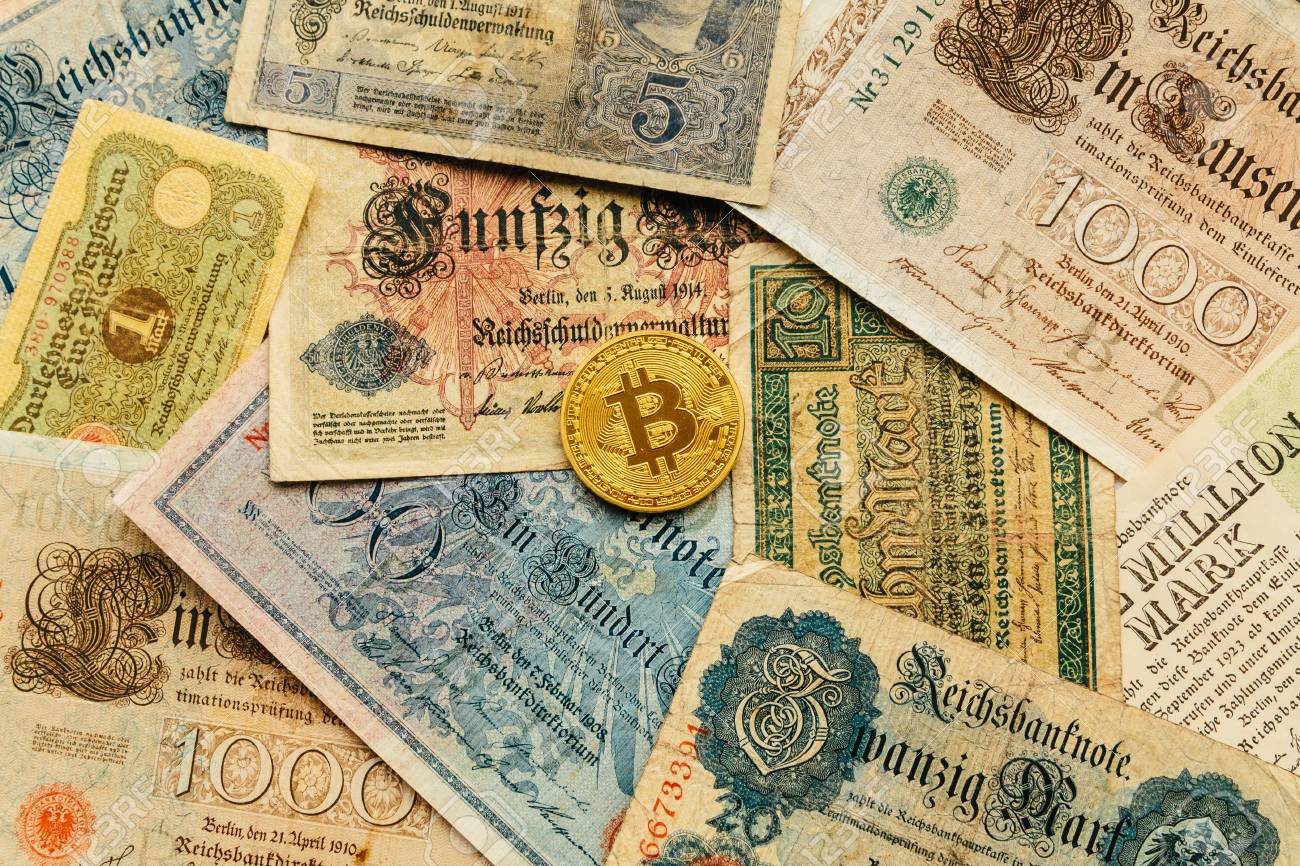 Bitcoin Coin On The Valueless Old Paper Money. Cryptocurrency, Finance And  Blockchain Concept Background. Close-up, Copy Space. Stock Photo, Picture  and Royalty Free Image. Image 100872347.