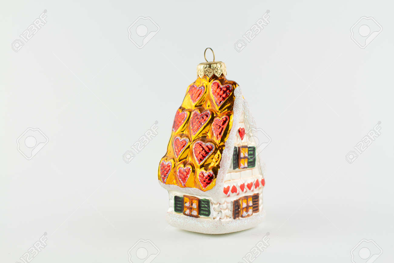 a toy house for the tree on a white background - 159659290 a toy house for the tree on a white background - 159659290