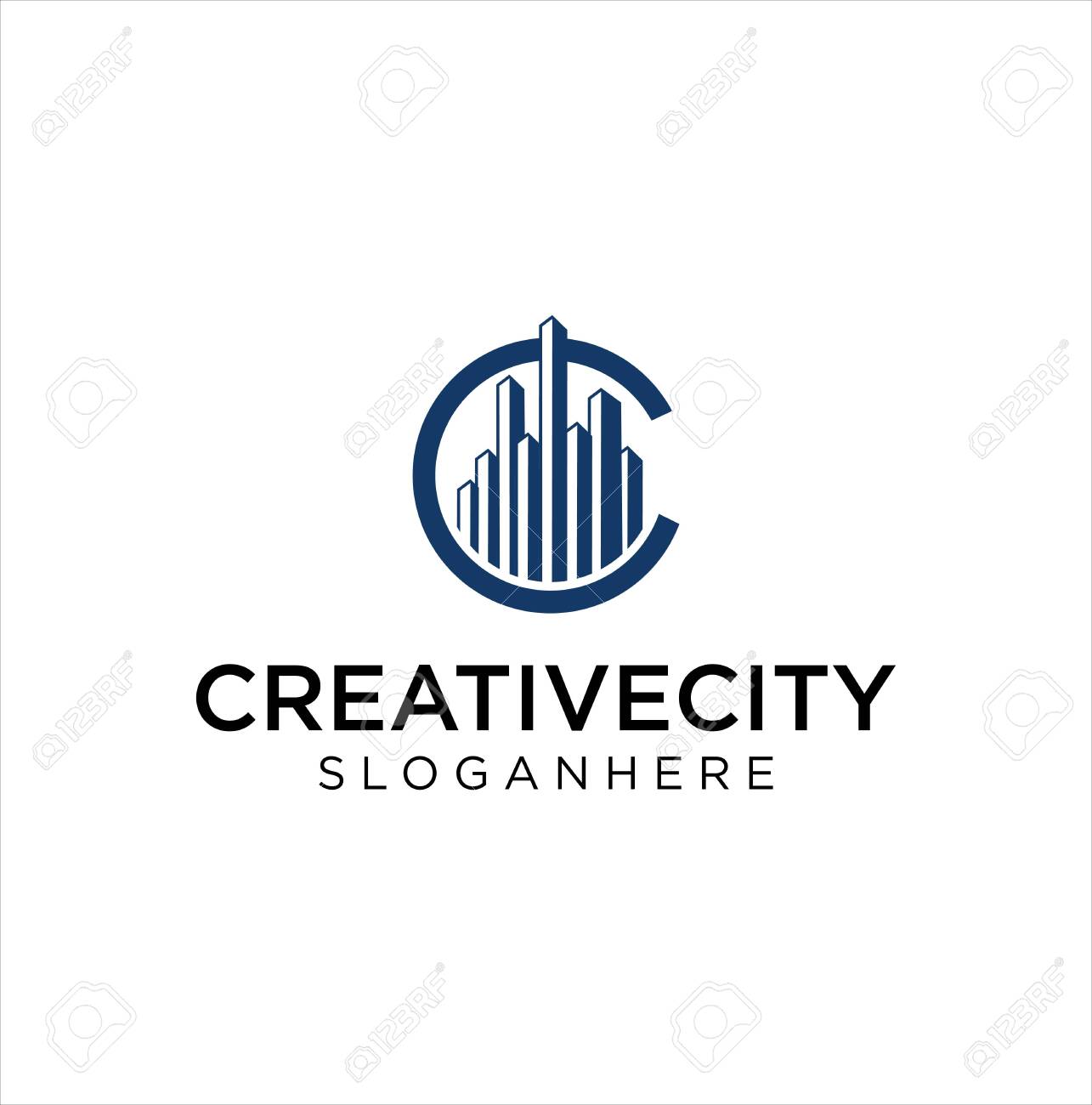 Letter C Building Logo Design Illustration Construction Factory Royalty Free Cliparts Vectors And Stock Illustration Image 148837564
