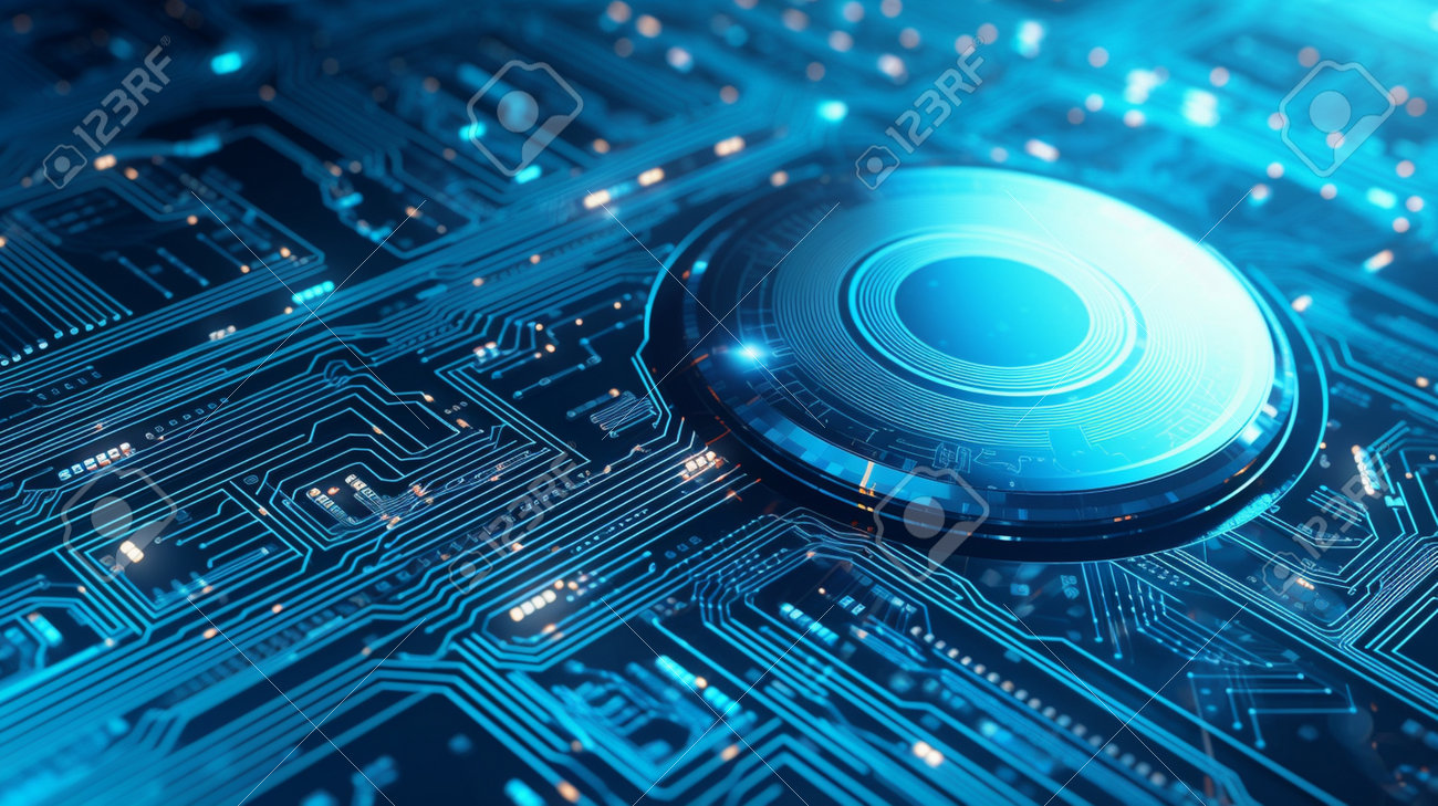 추상적인 푸른 기술 사업 또는 과학 배경 로열티 무료 사진, 그림, 이미지 그리고 스톡포토그래피. Image 205999570