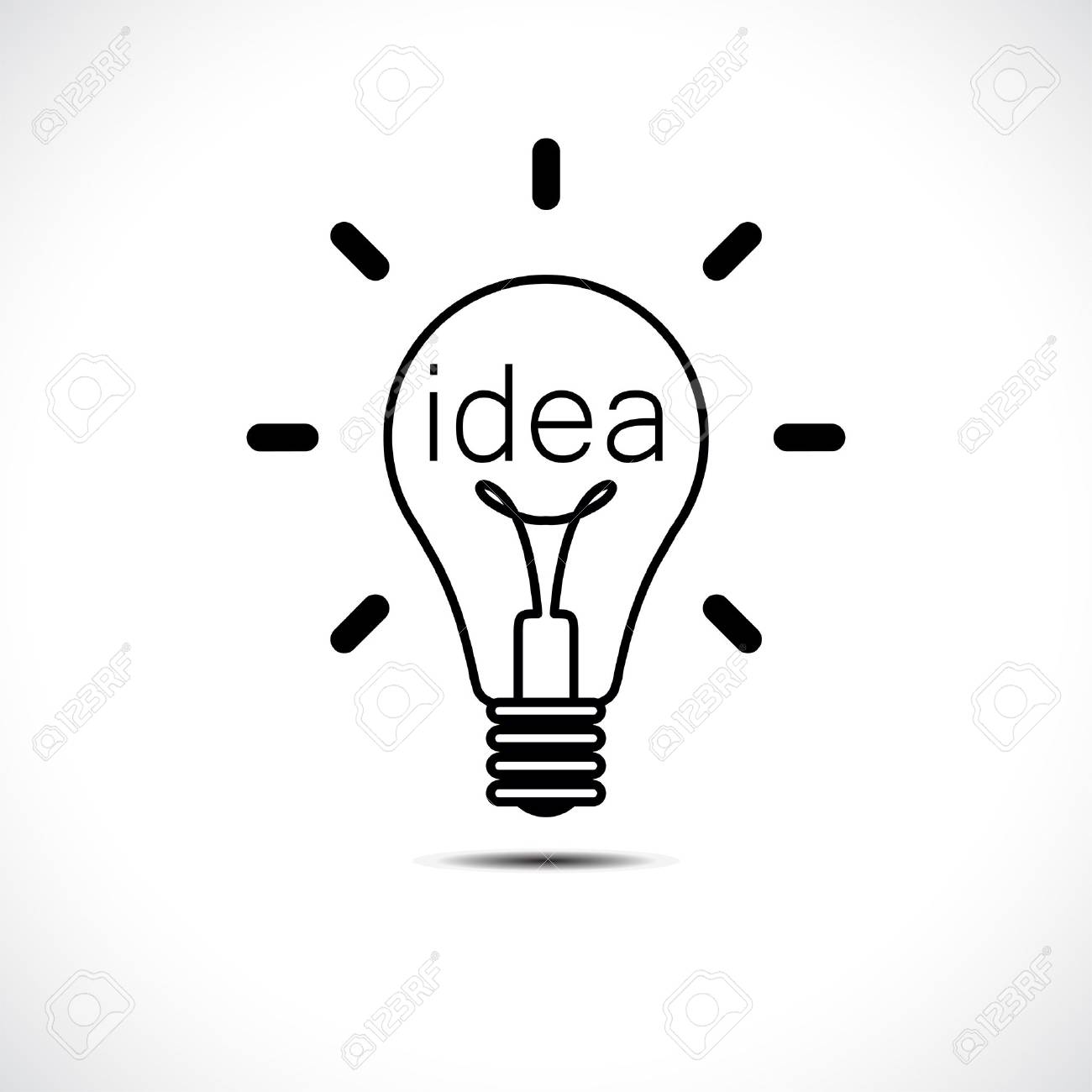 電球の淡い考え ベクトル図 のイラスト素材 ベクタ Image