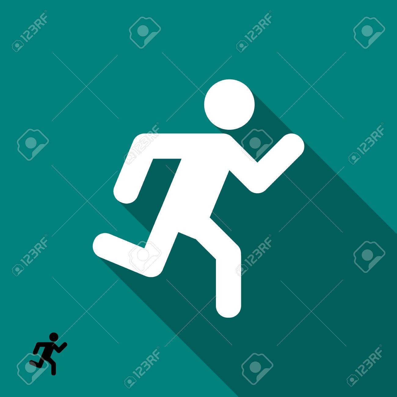 Running Man Icon. Vector Illustration 免版税剪贴画，向量插图和库存图片. Image 42146789, image size:1300x1300