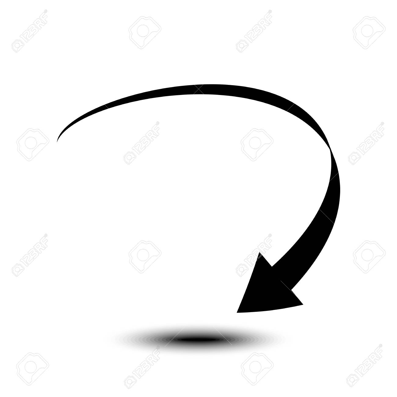 Curved Arrow Icon Isolated On White Background, Vector Illustration Royalty  Free SVG, Cliparts, Vectors, and Stock Illustration. Image 98130020., image size:1300x1300