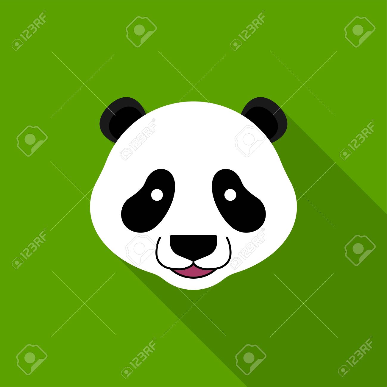 Panda Face Vector Isolated White 11513557 Vector Art at Vecteezy