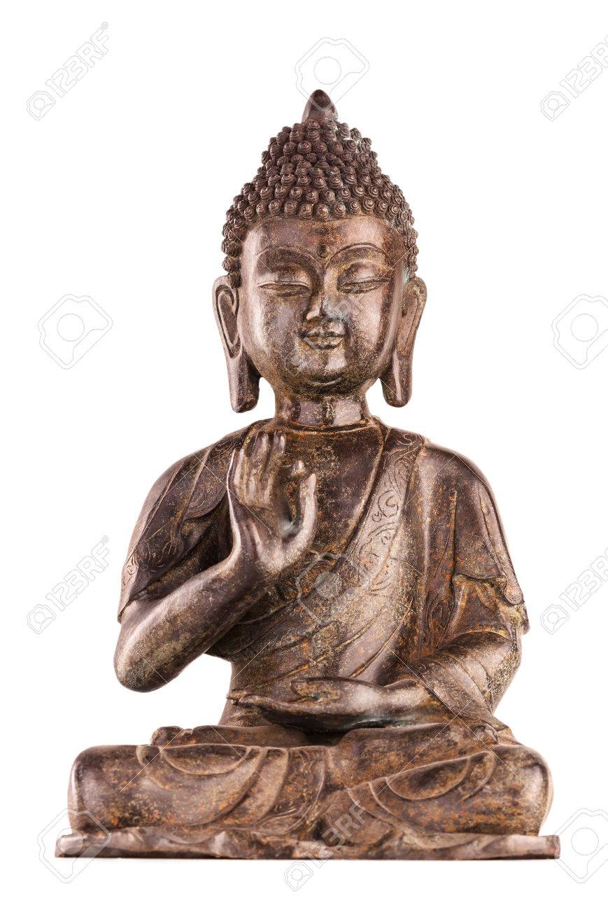Buddha Shakyamuni's Figure In A Manual Pose - Vitarka Mudra. The