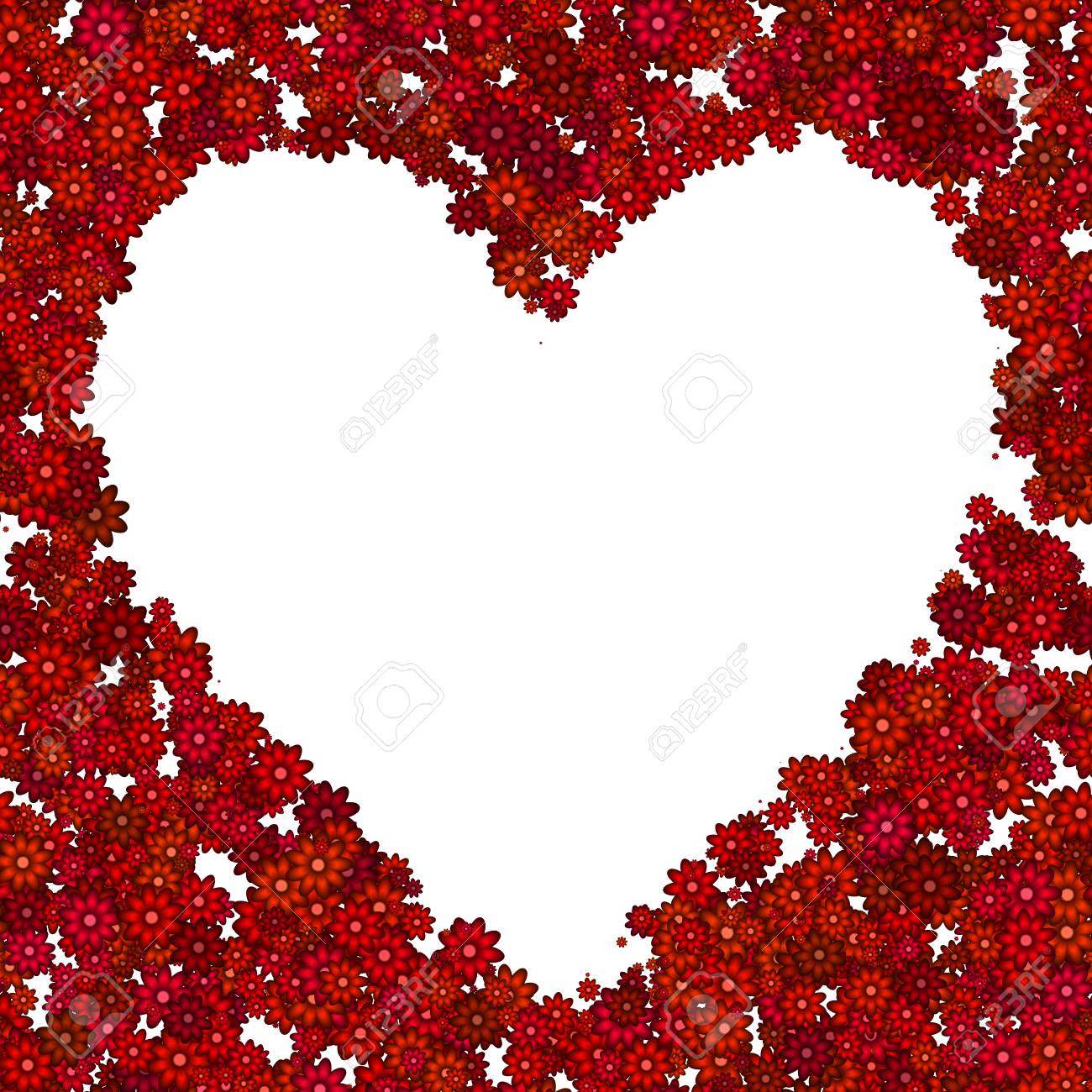 Zusammenfassung Herz Rahmen Aus Roten Blumen Blumenherzformige Grenze Texture Hintergrund Nahtlose Illustration Lizenzfreie Fotos Bilder Und Stock Fotografie Image 59326371