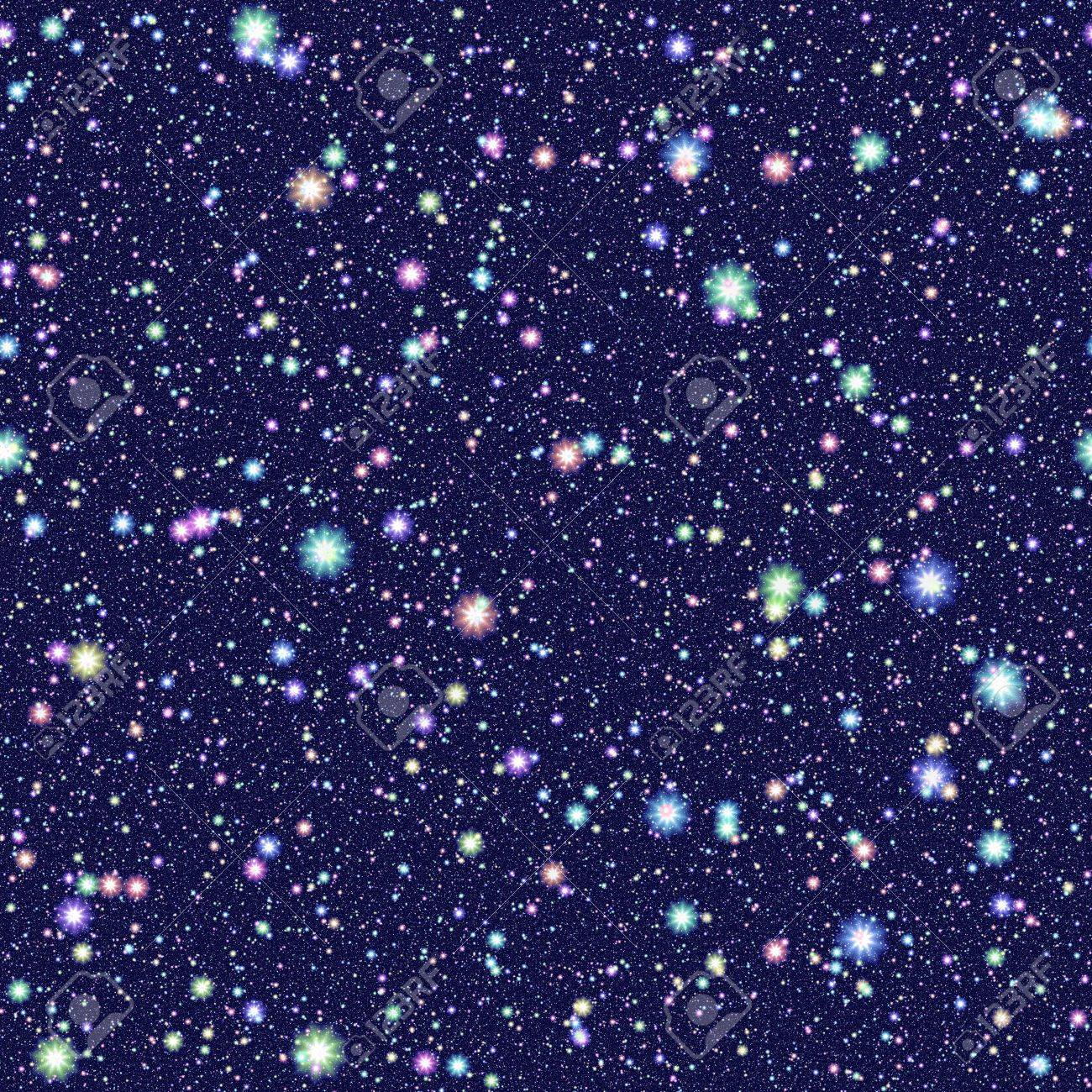 抽象的なカラフルな宇宙の暗黒 星降る夜空 きらびやかな宇宙空間 銀河テクスチャ背景 シームレスなイラスト の写真素材 画像素材 Image 6143