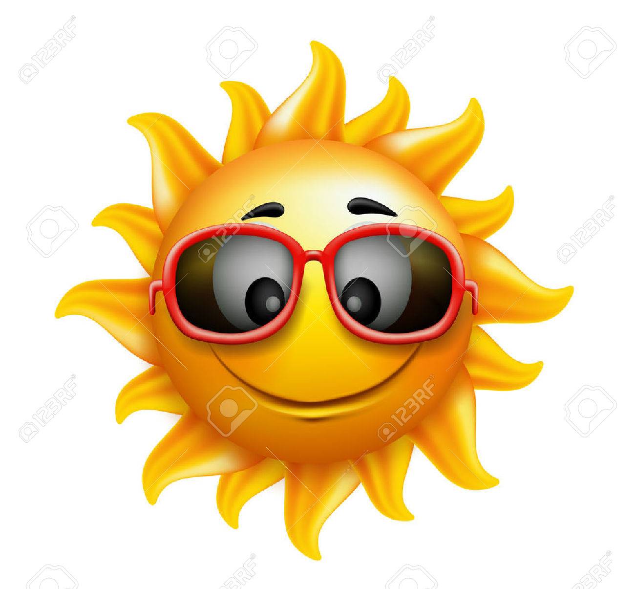 夏の太陽顔サングラスと幸せな笑顔します ベクトル イラスト のイラスト素材 ベクタ Image