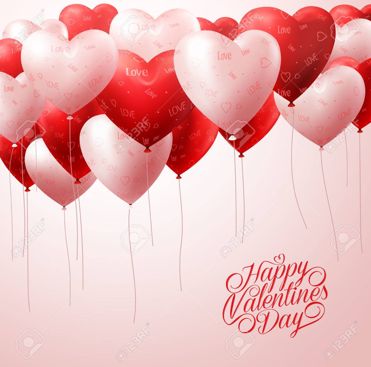 3D Realistic White and Red Heart Balloons Flying with Patterns in White for Valentines Greetings Background. Vector Illustration - 50818488 3D Realistic White and Red Heart Balloons Flying with Patterns in White for Valentines Greetings Background. Vector Illustration - 50818488