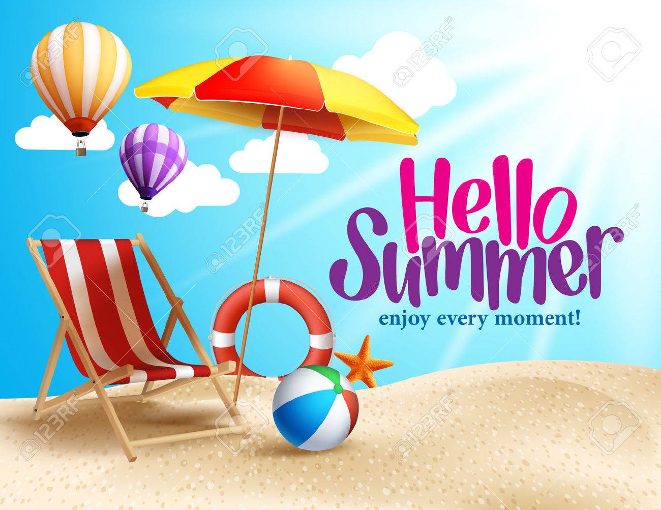 Summer Beach Vector Design in the Seashore with Beach Umbrella and Chair. Summer Background Vector Illustration for Beach Holidays - 54281139 Summer Beach Vector Design in the Seashore with Beach Umbrella and Chair. Summer Background Vector Illustration for Beach Holidays - 54281139