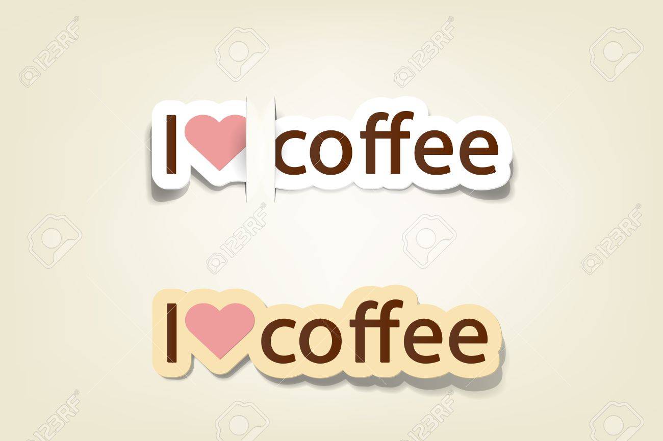 i love coffee; realistic cut, takes the background color - 9946136 i love coffee; realistic cut, takes the background color - 9946136